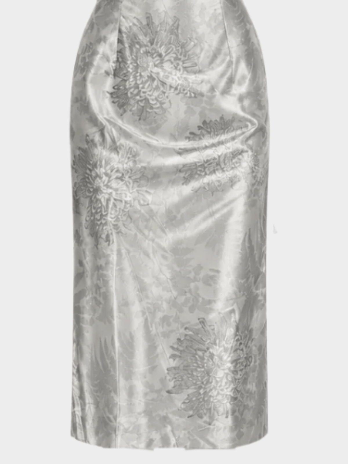 Chloe by Stella McCartney FW 2001 Iridescent Floral Printed Metallic Dress