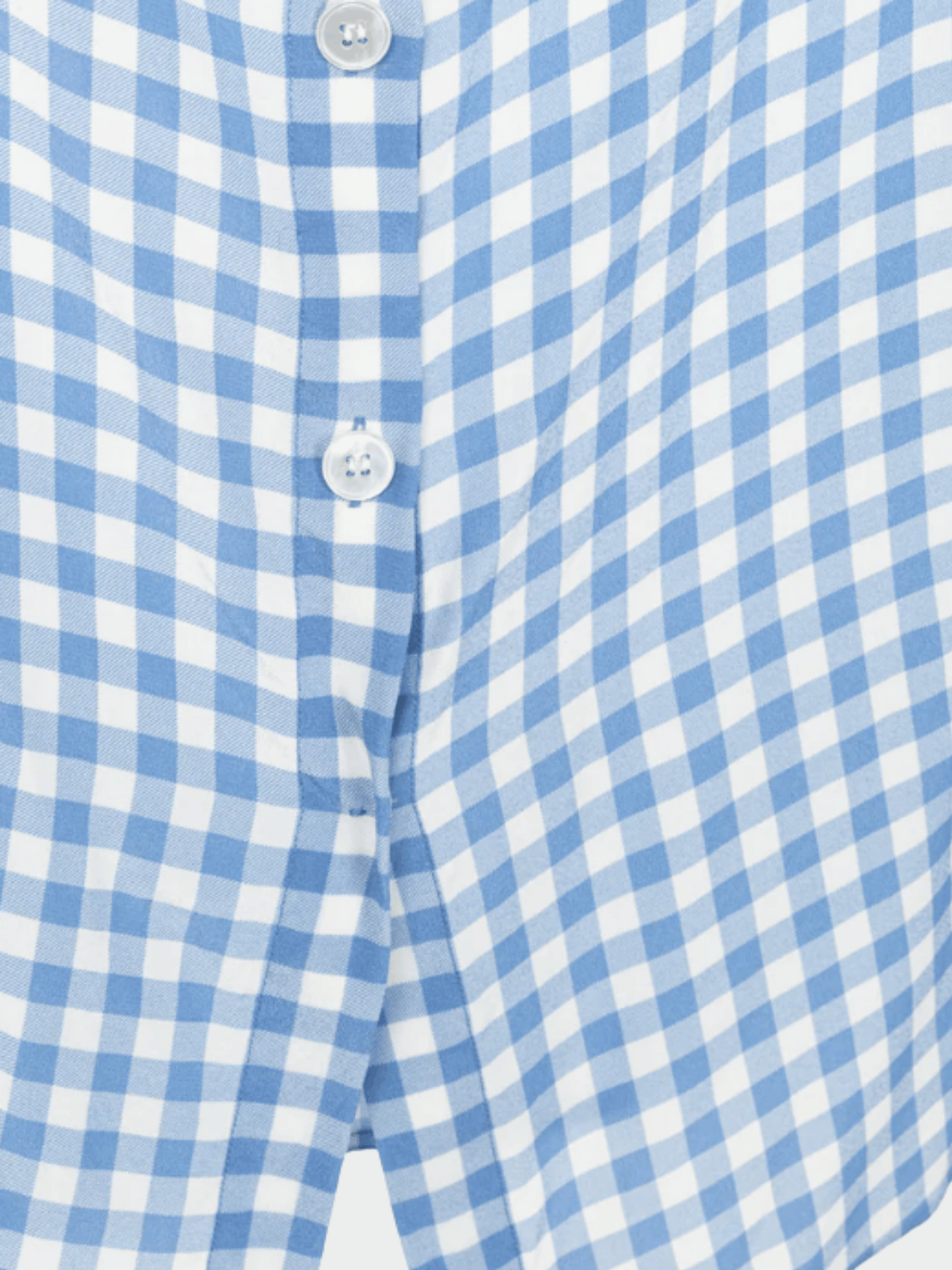 Prada AW 2013 Blue Gingham Silk Crepe Blouse