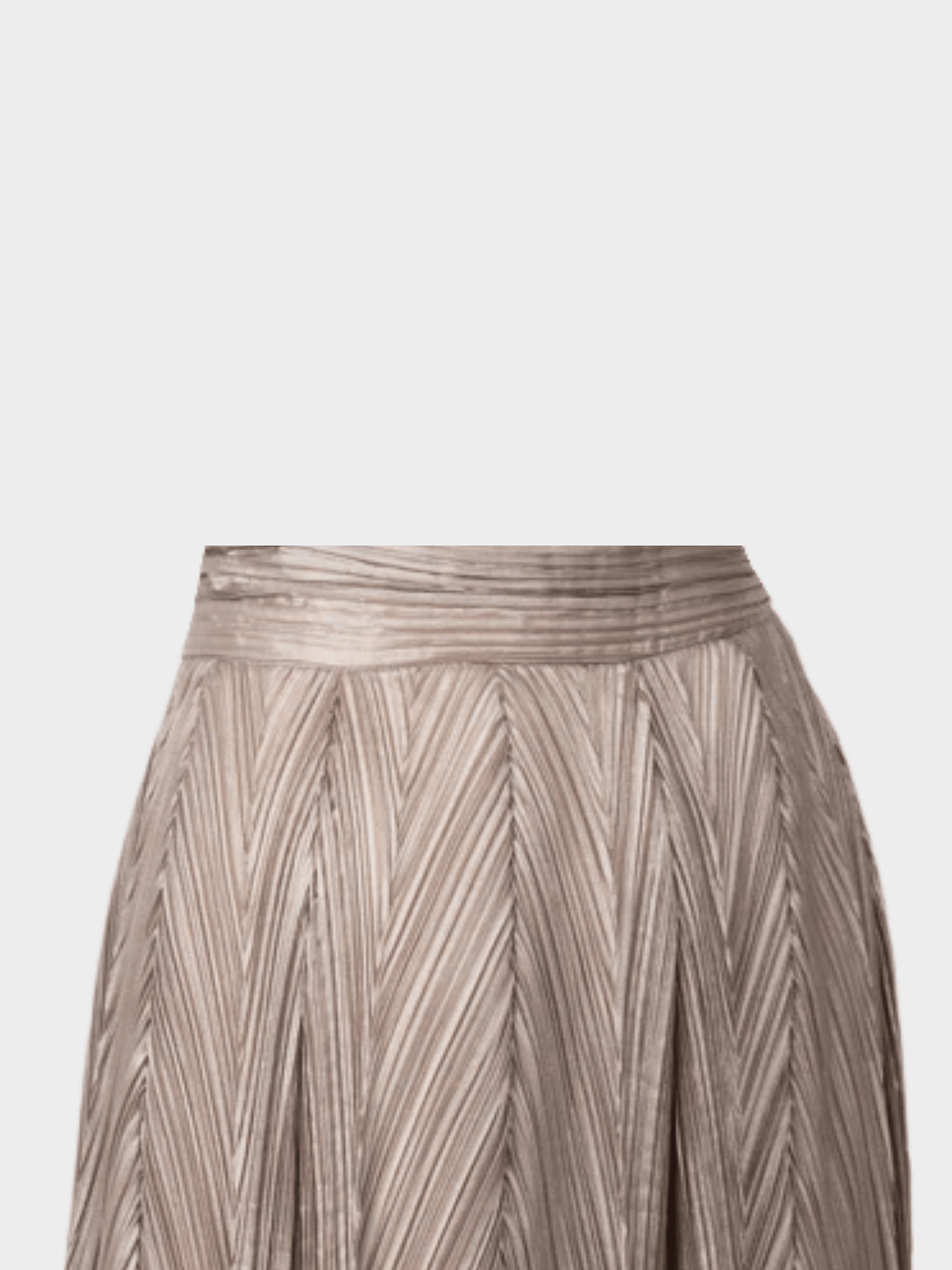 Issey Miyake 2000s Taupe Pleated Sculptural Skirt