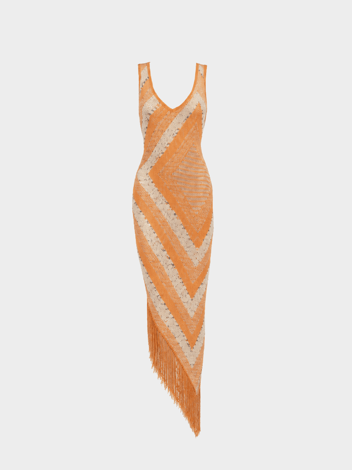 Missoni 2000s Orange Tassel Summer Dress
