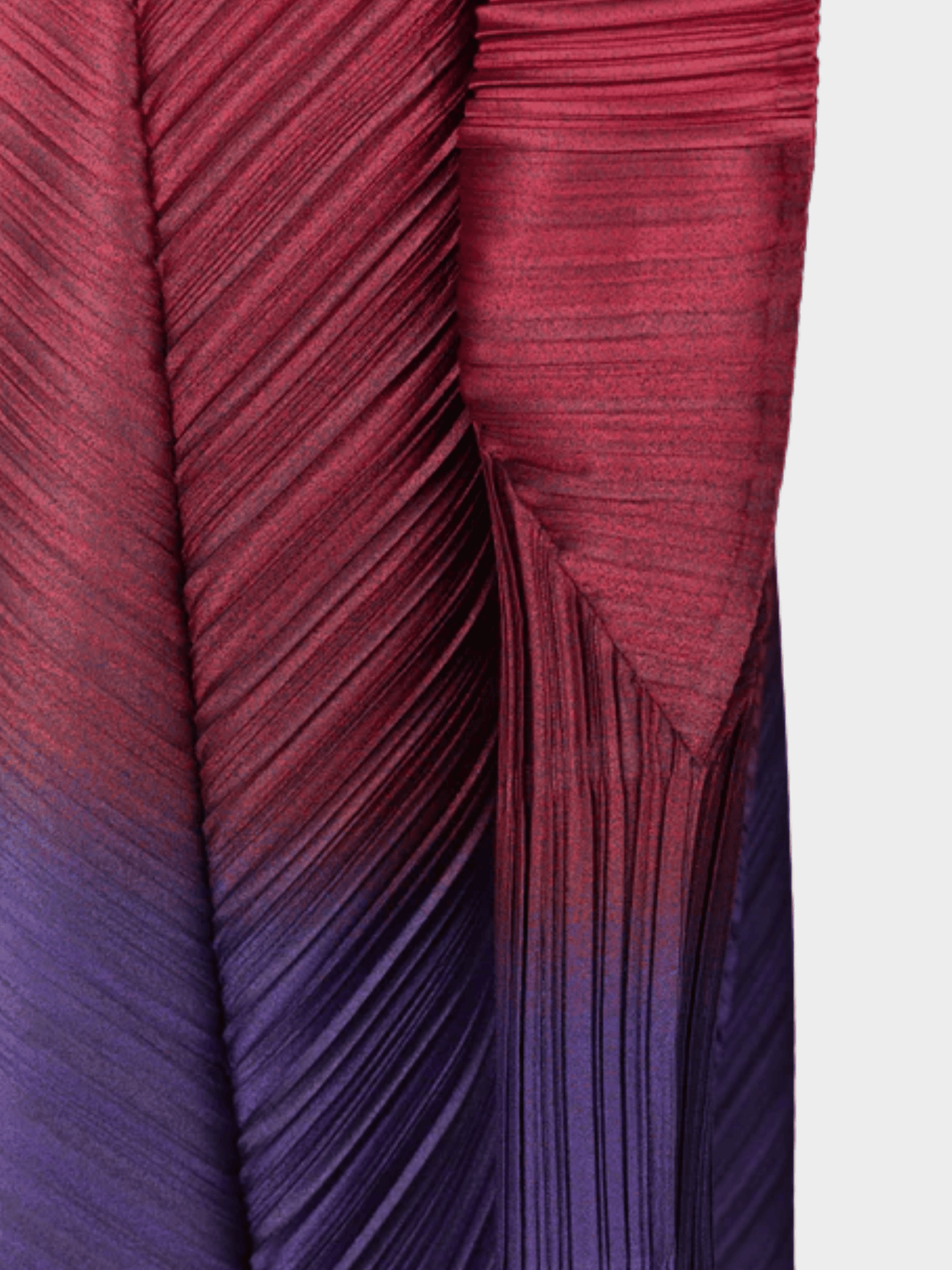 Issey Miyake Pre-Fall 2013 Pleated Ombré Magenta Purple Coat Dress