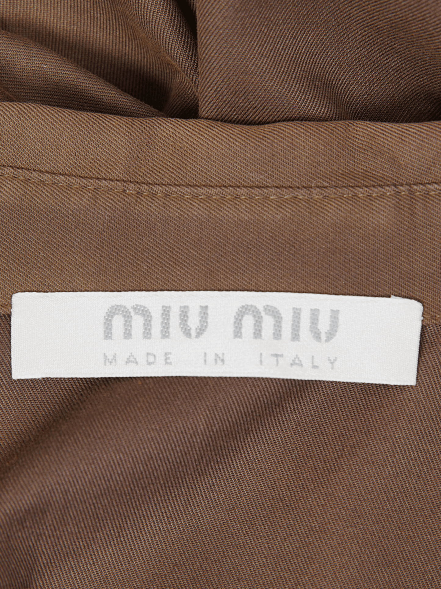 Miu Miu SS 1999 Runway Brown Fringe Dress