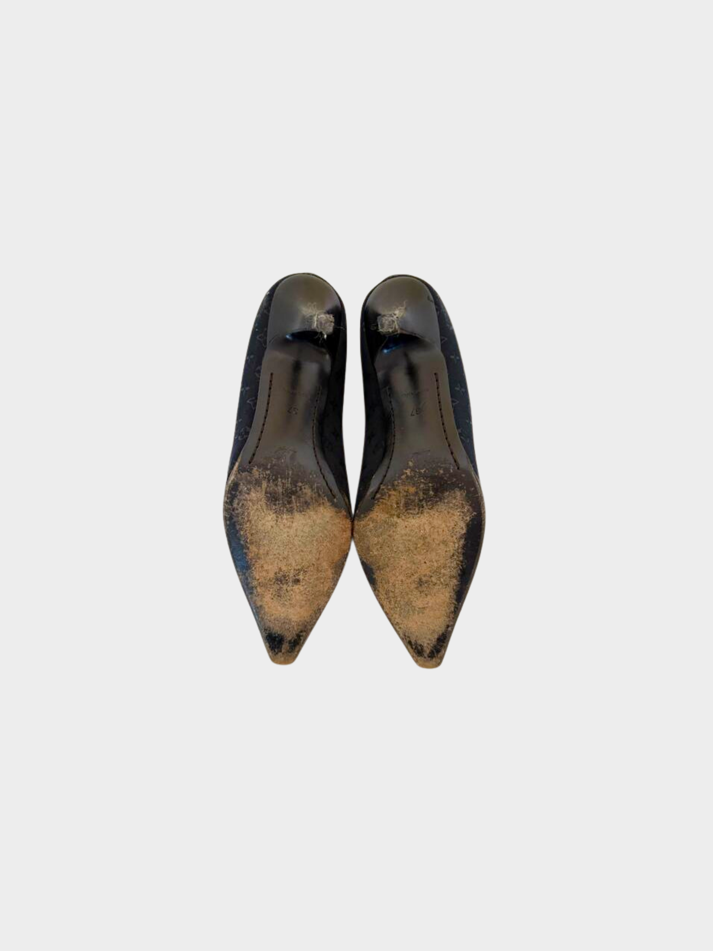 Louis Vuitton 2010s Black Monogram Kitten Heels