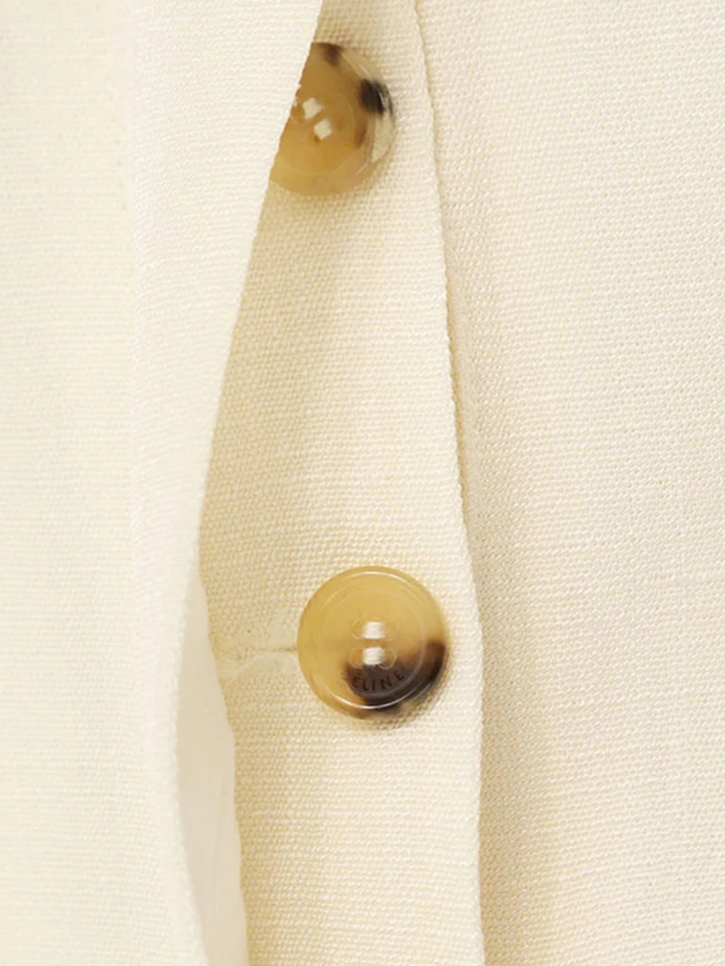 Celine by Phoebe Philo 2010s White Rayon Silk Tailored Trousers