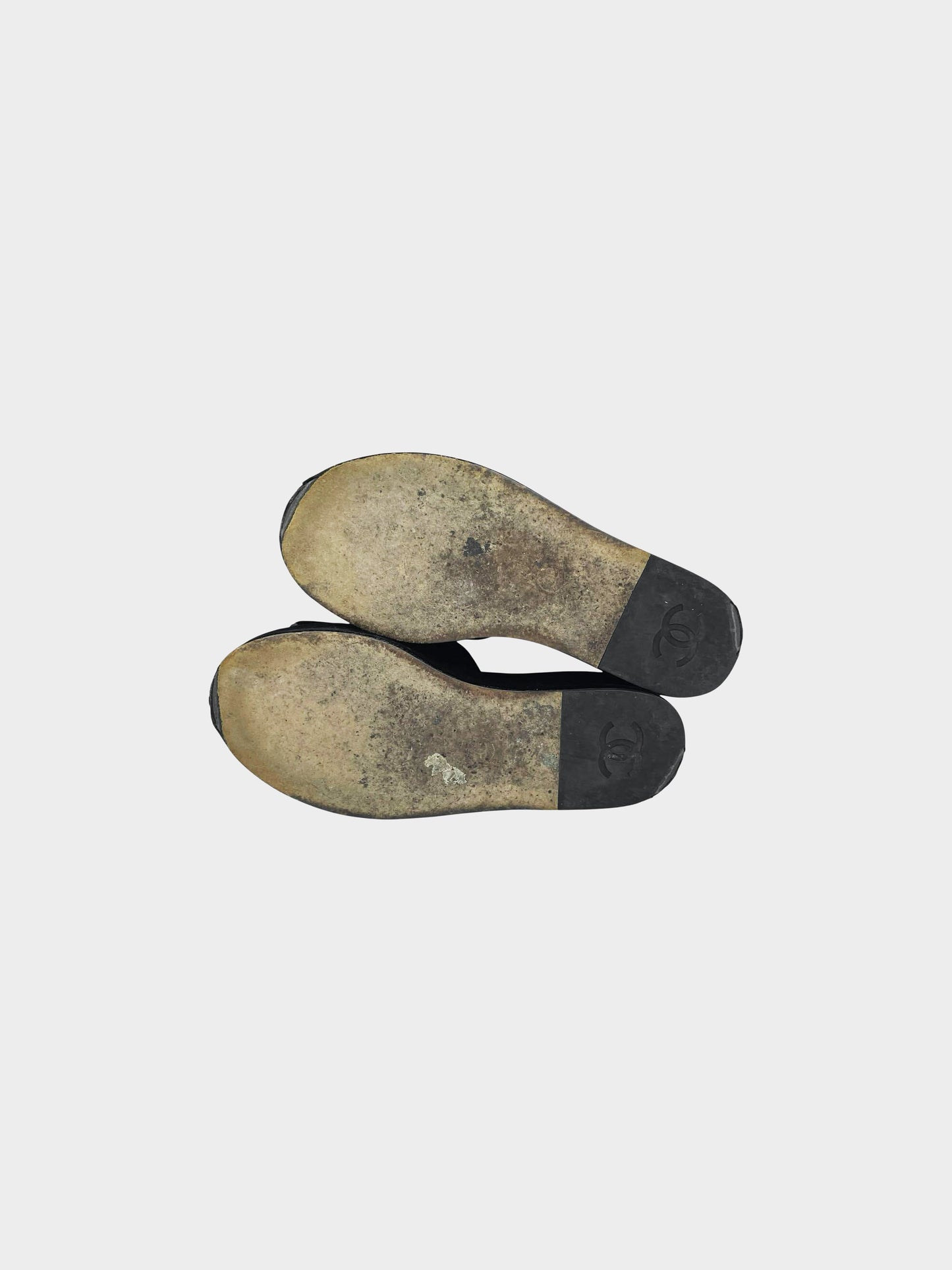 Chanel 2020s Black Velvet Wedge Mules