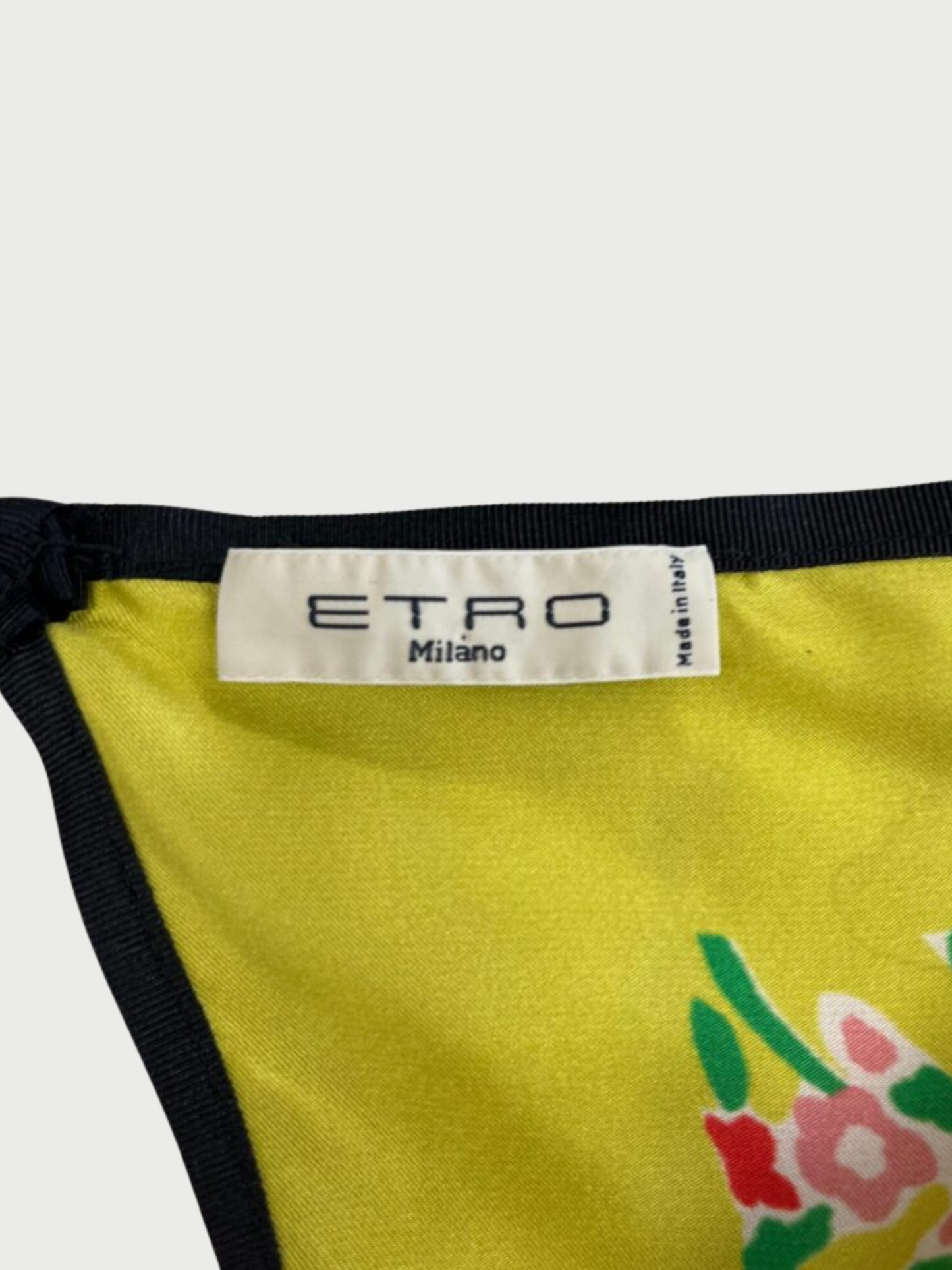 Etro 2010s Multicolor Silk Floral Handkerchief Hem Gown