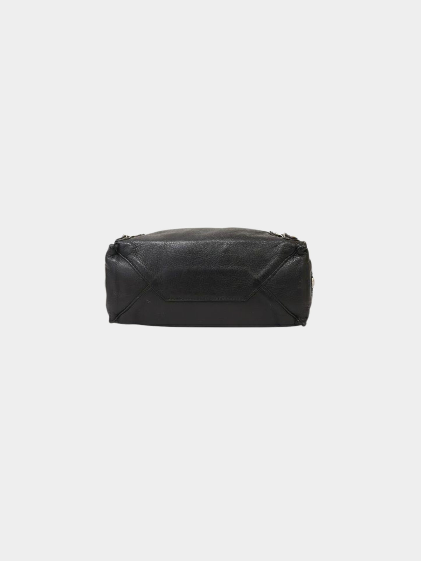 Balenciaga 2010s Black Leather Papier Mini Bag