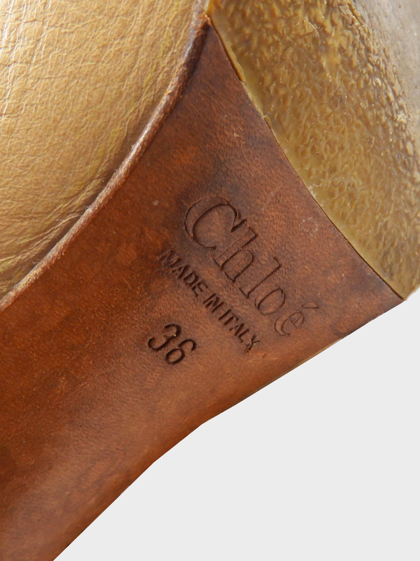 Chloé 2000s Beige Leather Paddington Long Boots
