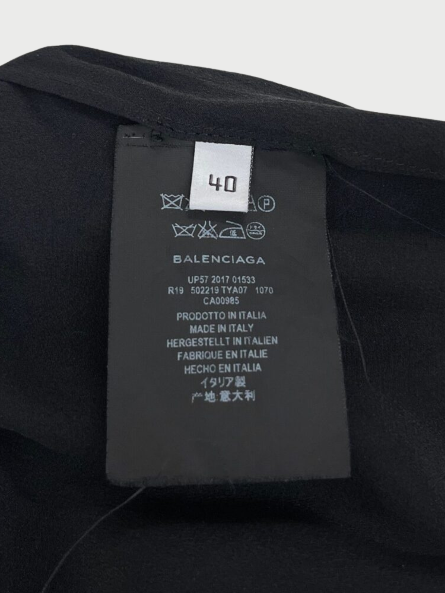 Balenciaga 2020s Black Silk Floral Logo Weave Gown