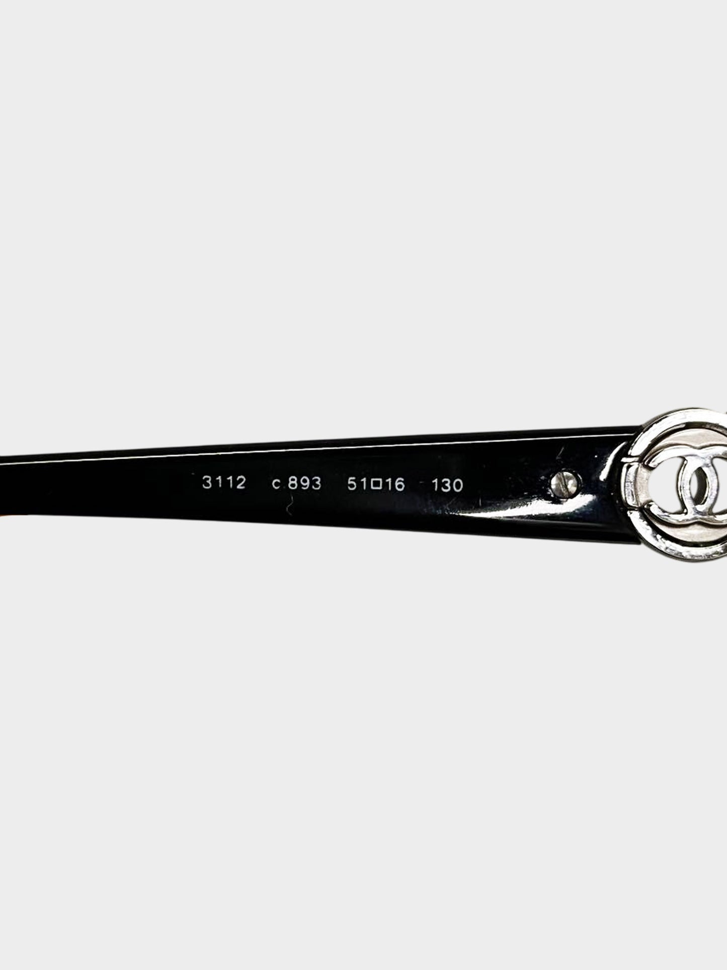 Chanel 2000s Bi-color CC Narrow Oval Glasses