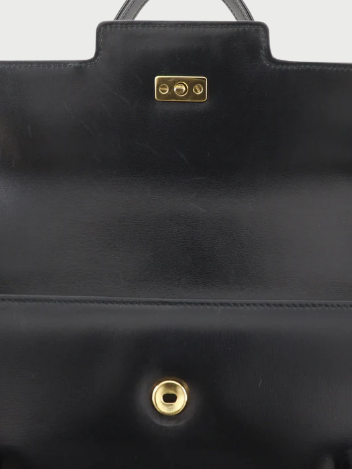 Gucci 1980s Black Calfskin Old Gucci Handbag