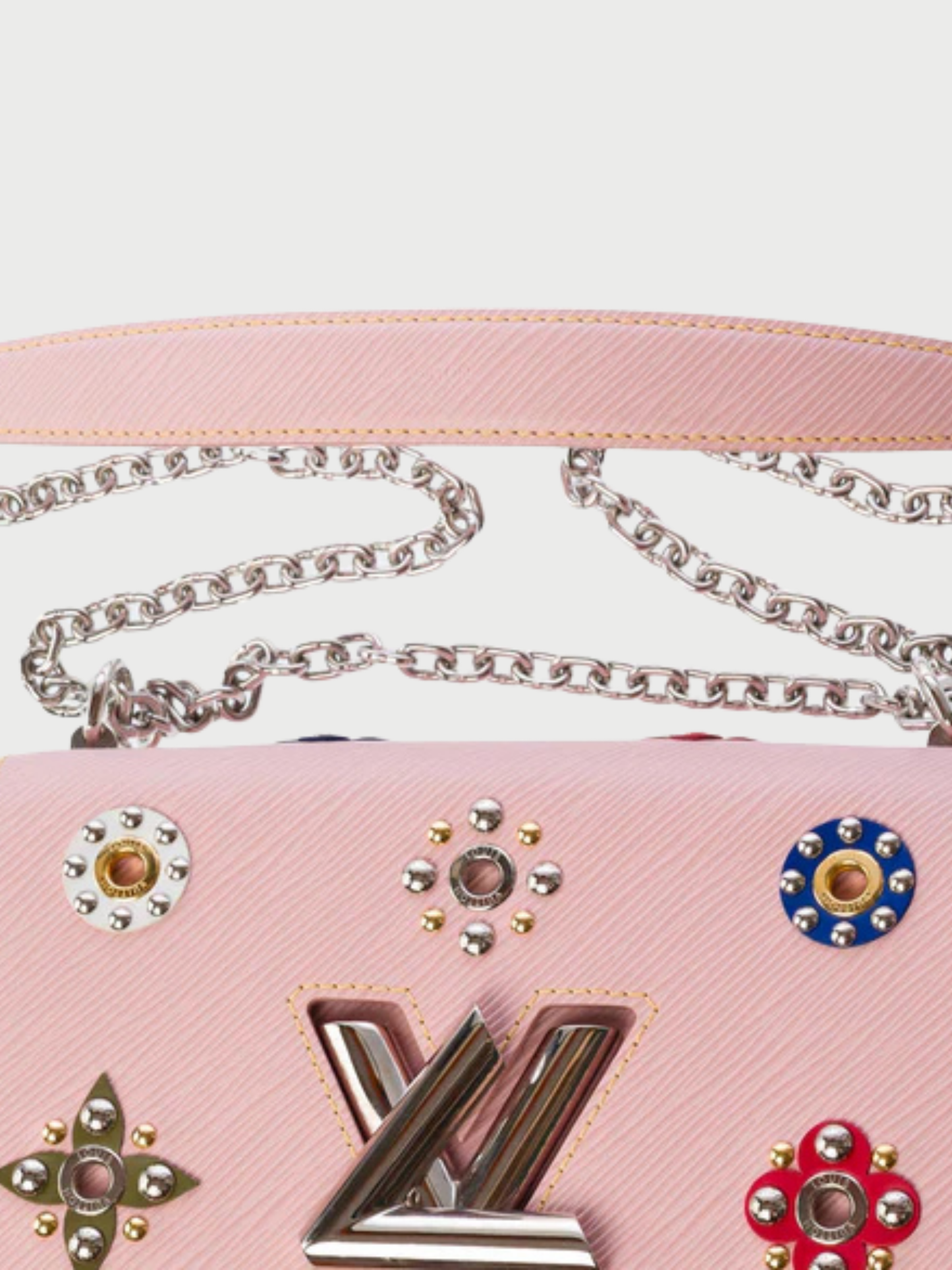 Louis Vuitton 2010s Rose Epi Leather Twist MM Shoulder Bag