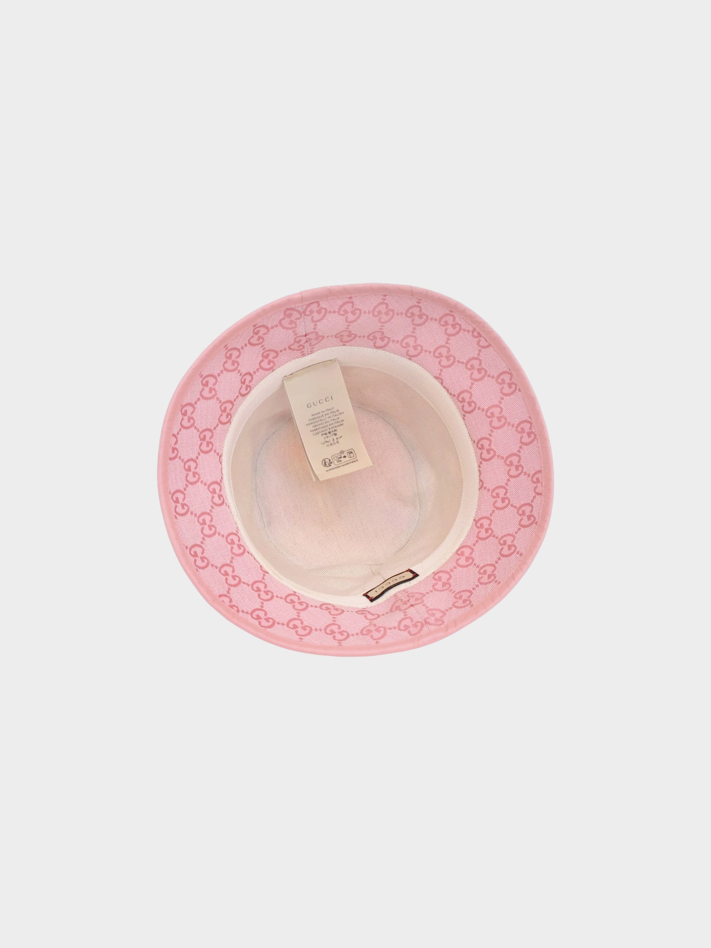 Gucci Late 2010s Pink Monogram Double G Bucket Hat