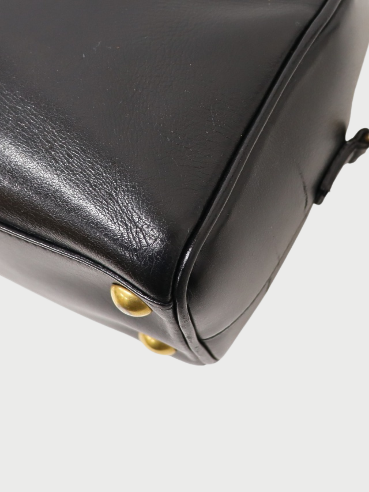 Yves Saint Laurent 2013 Black Leather Baby Duffle Bag