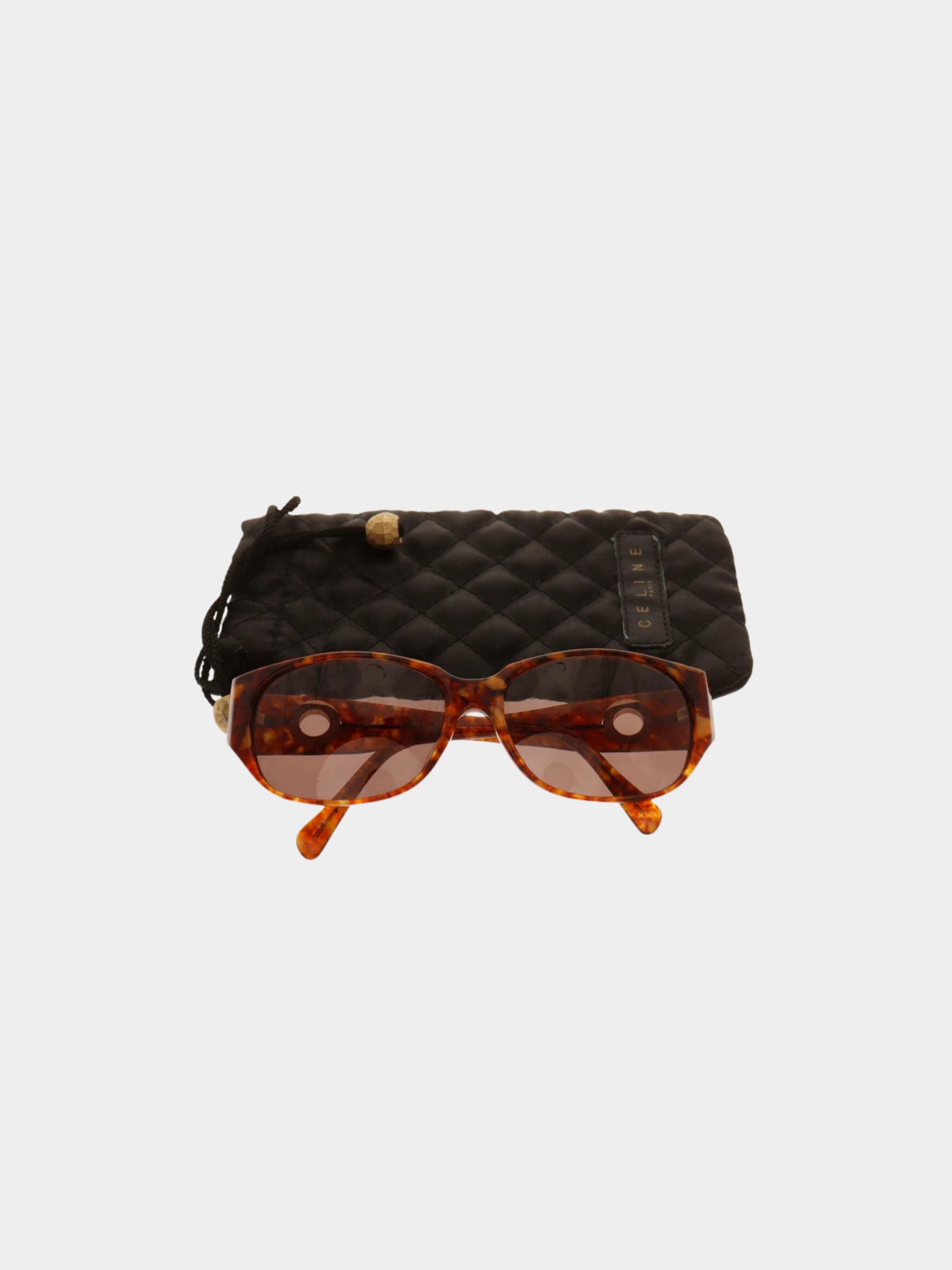 Celine 2000s Brown Plastic CLF-786A Sunglasses