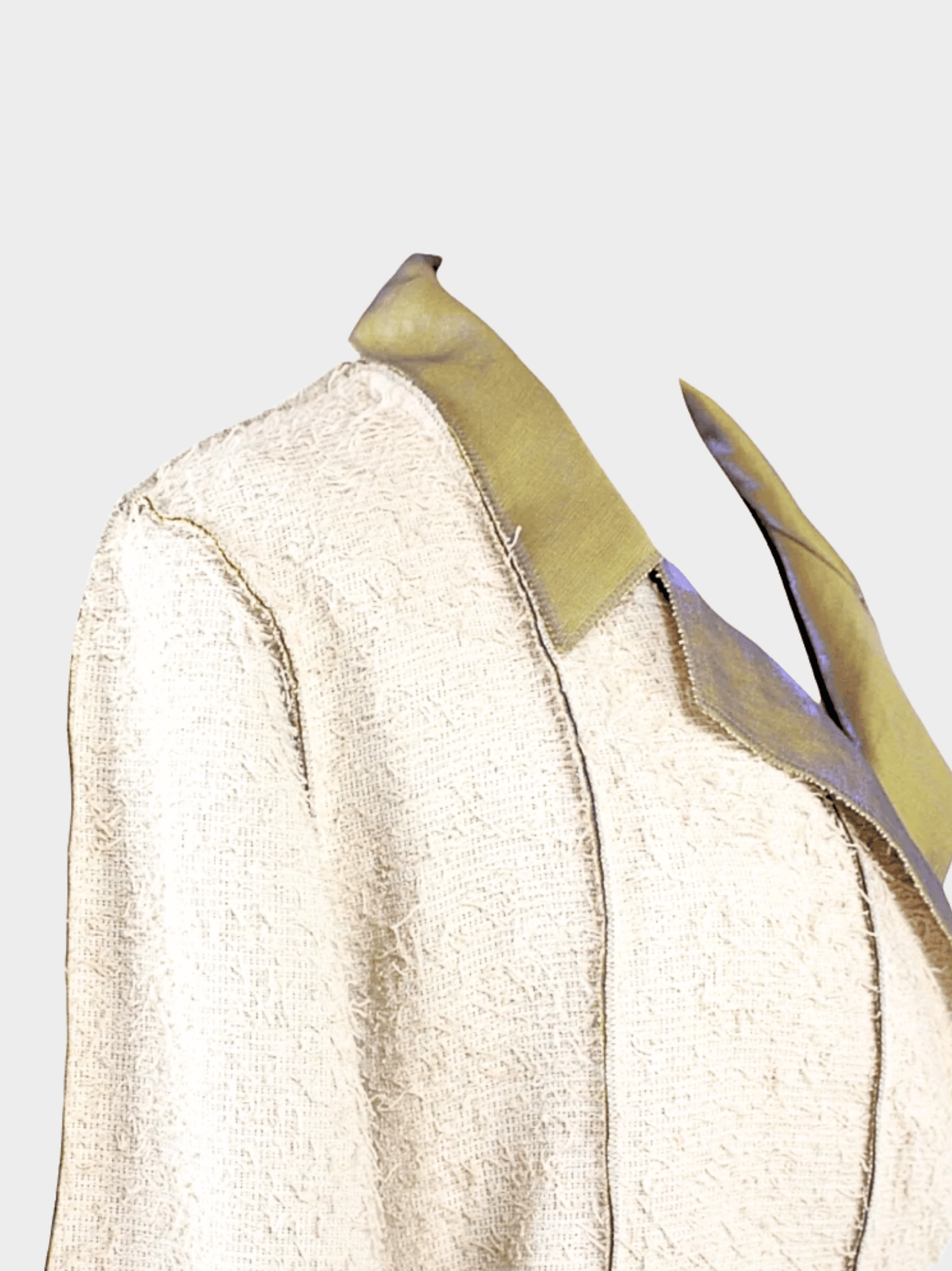 Chanel 1999 Beige Fringed Blazer and Skirt Set