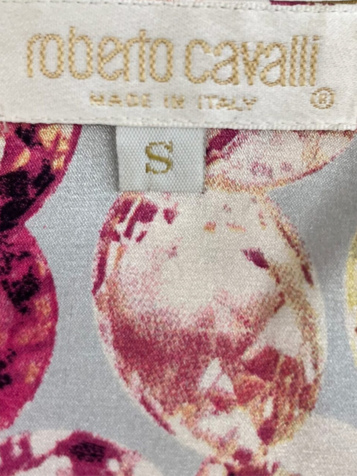 Roberto Cavalli 2000s Pink Multicolor Silk Jewel Print Halter Gown & Wrap Set