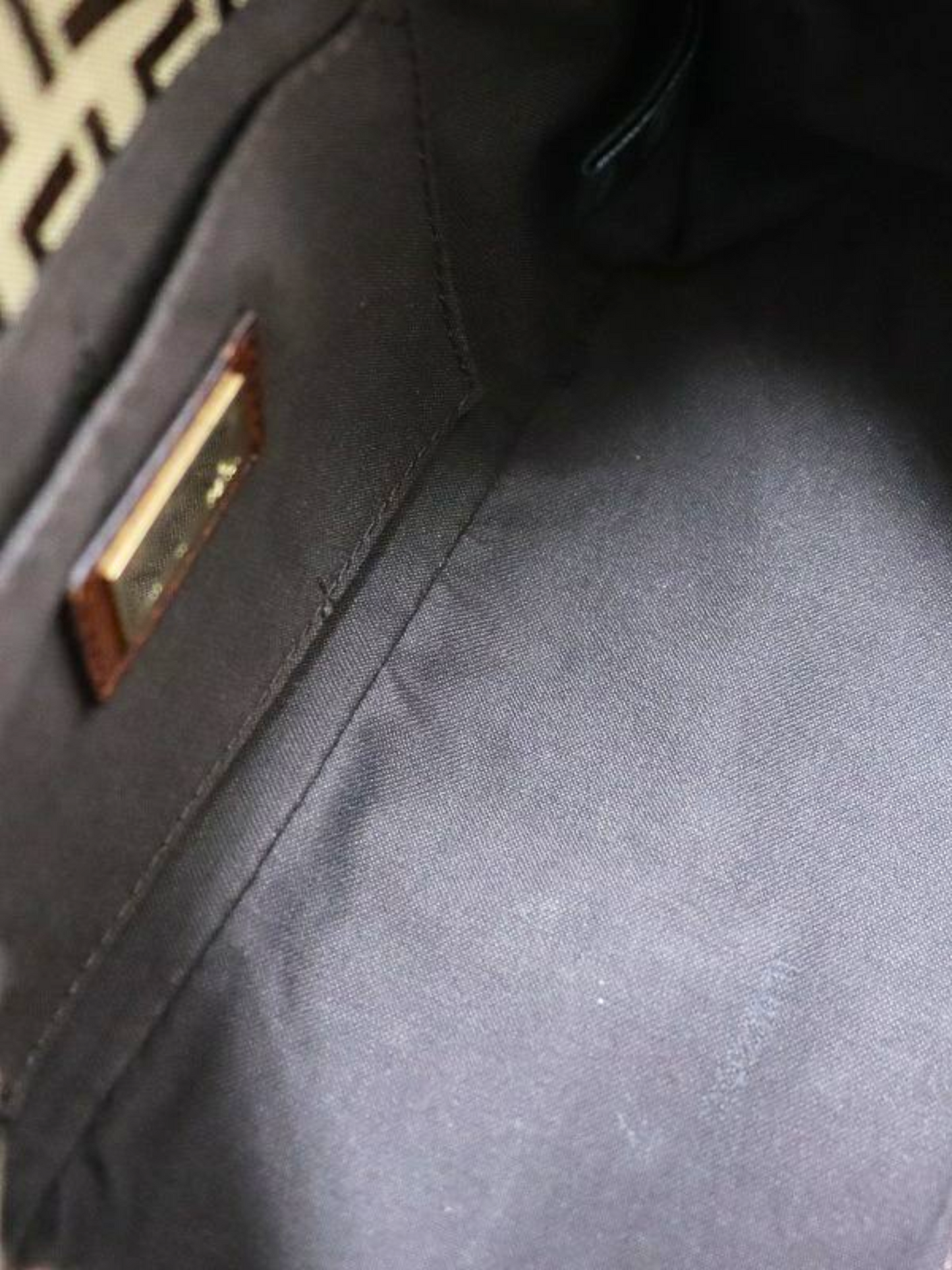 Fendi 2000s Brown Monogrammed Mamma Baguette