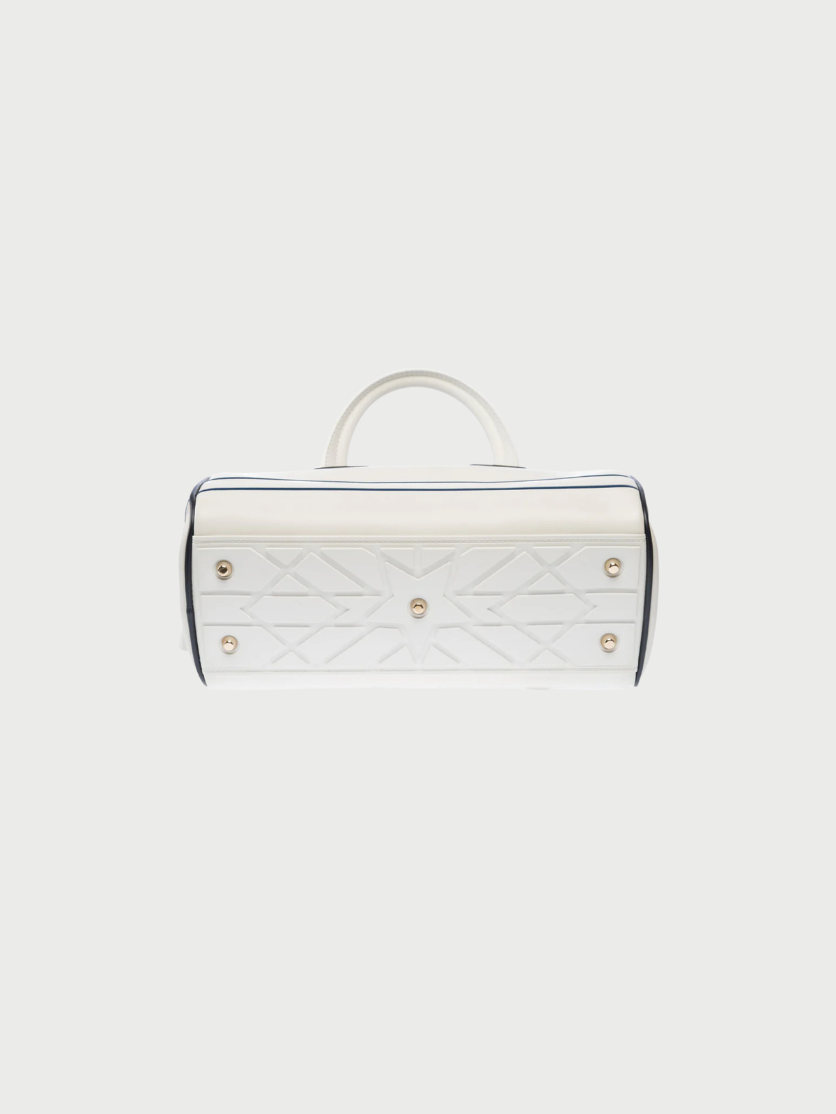 Christian Dior 2020s White Leather Mini Vibe Bowling Bag