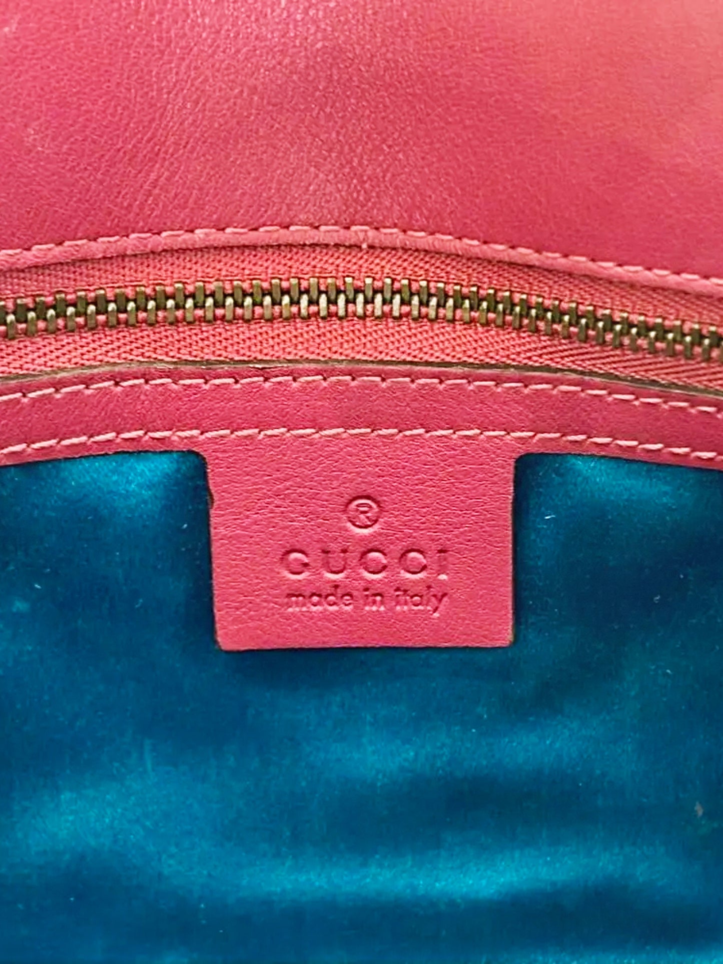 Gucci 2010s Pink Velvet Marmont Matelasse GG Small Shoulder Bag