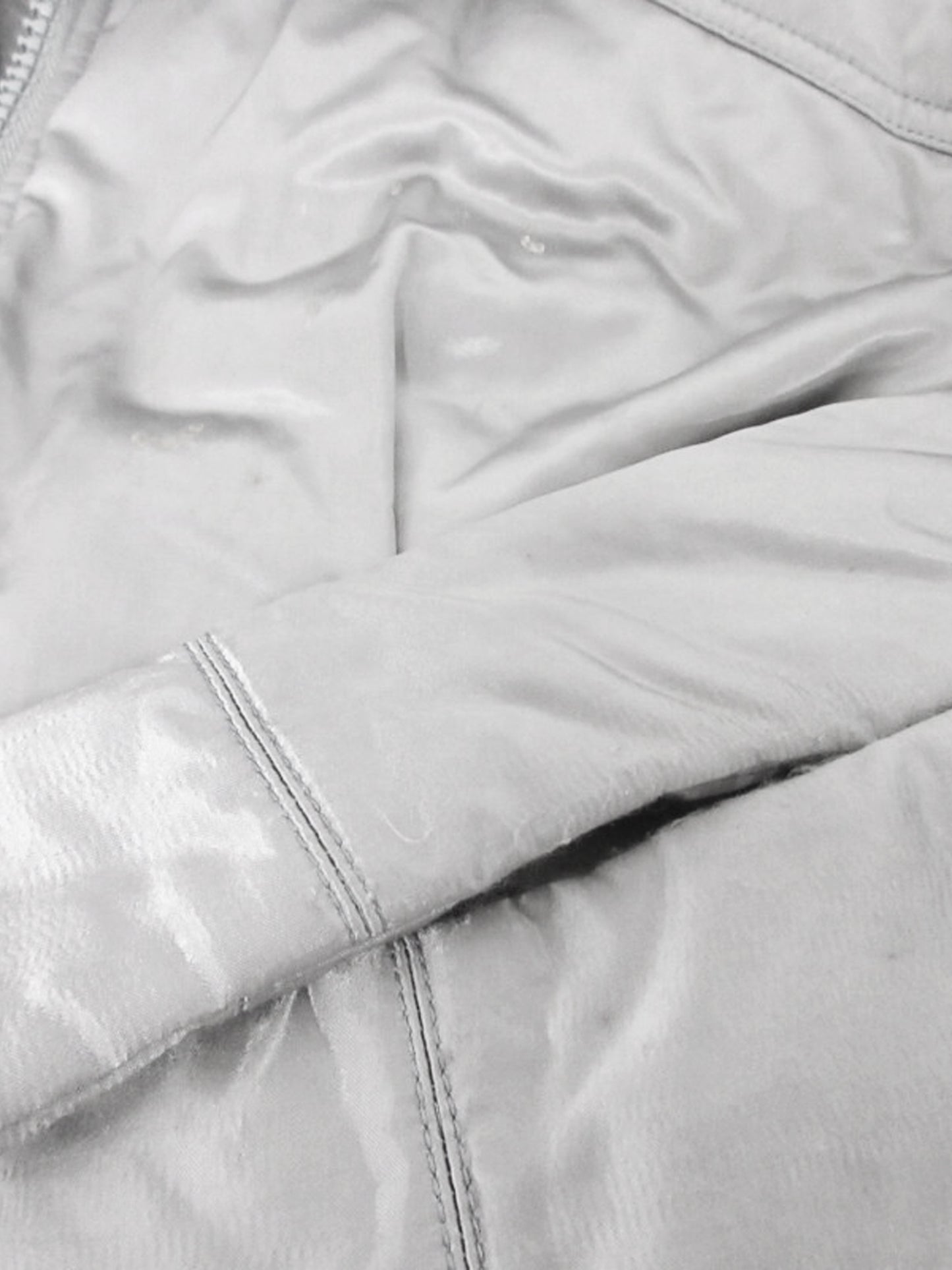 Chanel Sport Fall 2004 Vintage Metallic Silver CC Zip-up Long Coat
