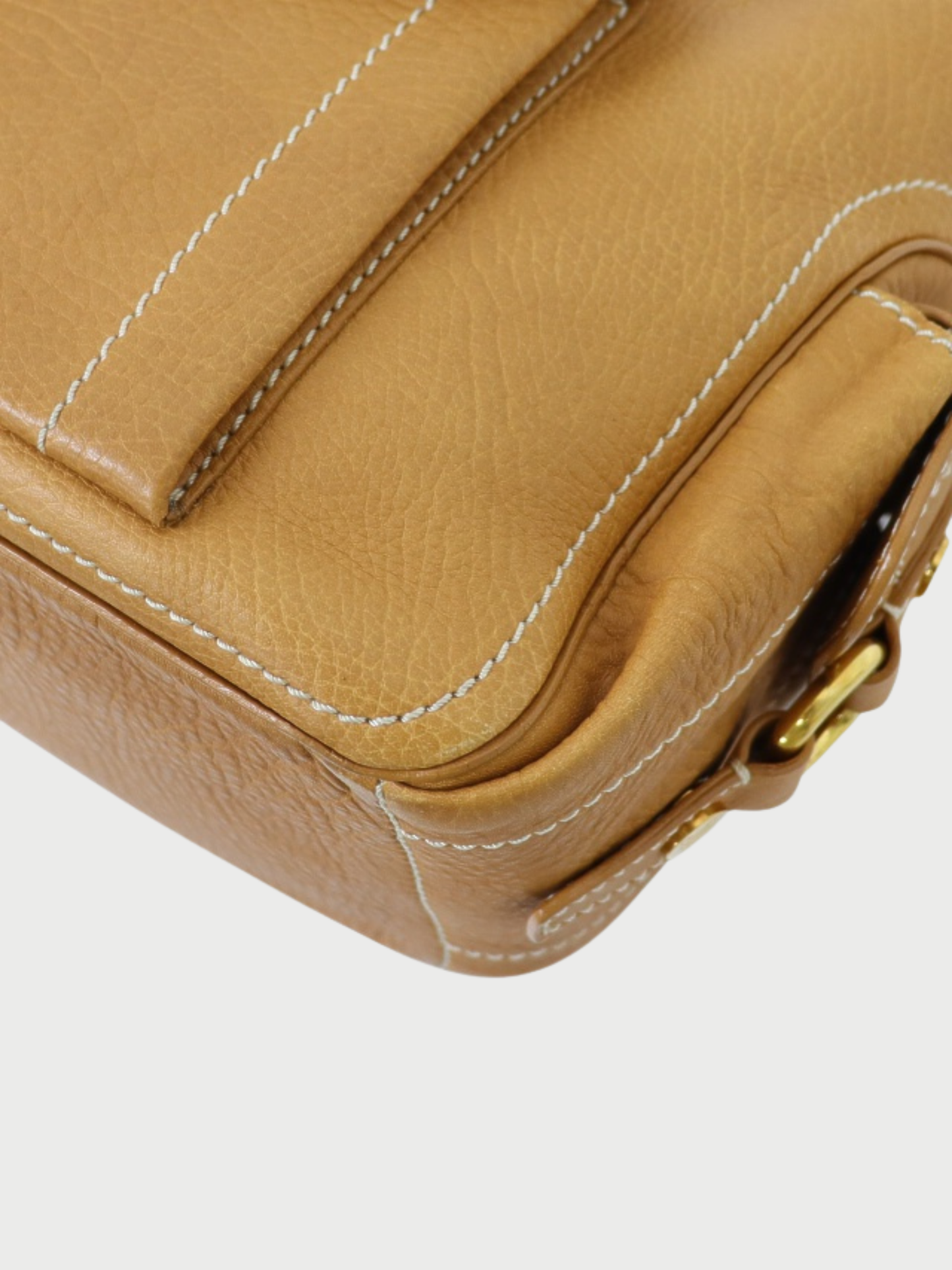 Celine 2002 Beige Leather Boogie Shoulder Bag