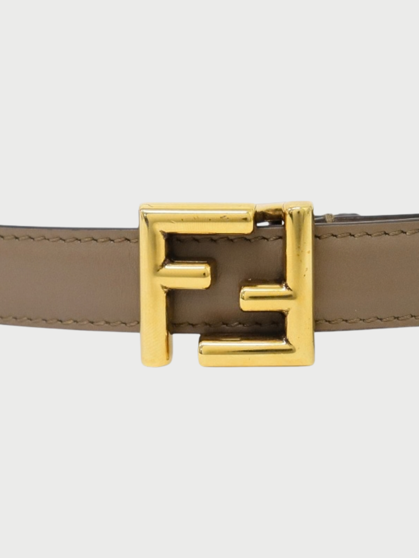 Fendi 2000s Graige Leather FF Logo Belt