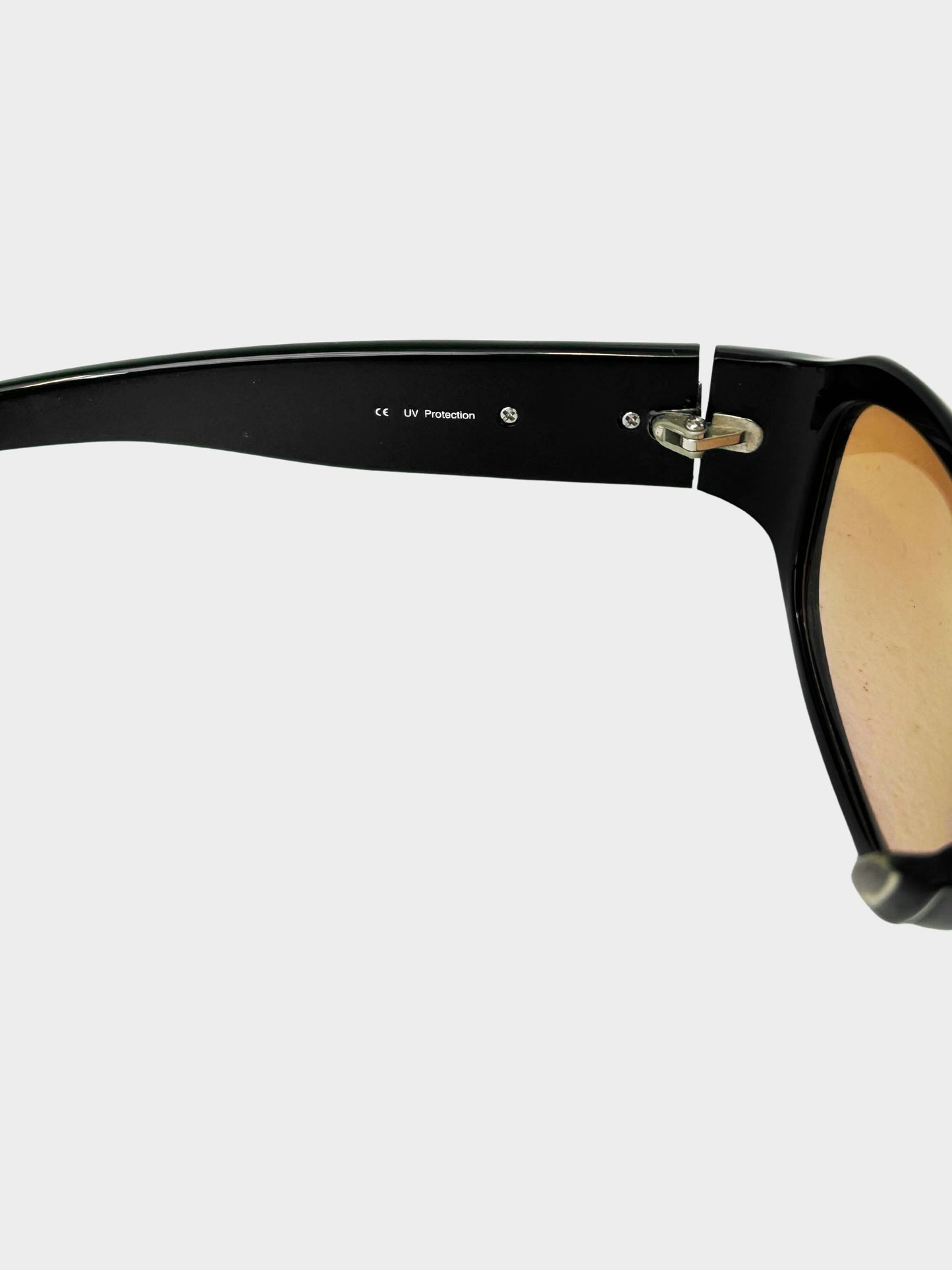Jean Paul Gaultier 2000s Black and Brown Screw-detail Sunglasses