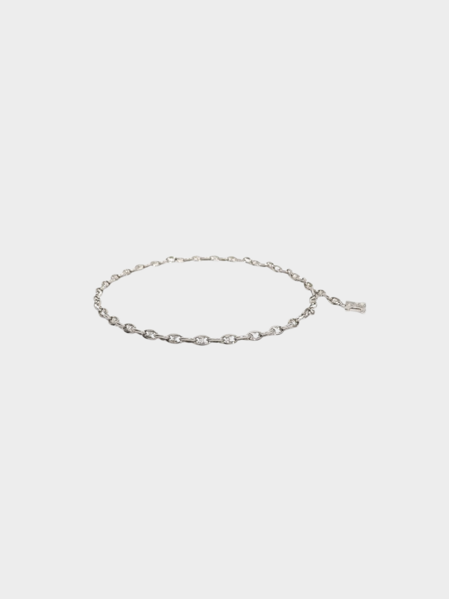 Celine 2010s Silver Triomphe Chain-link Belt