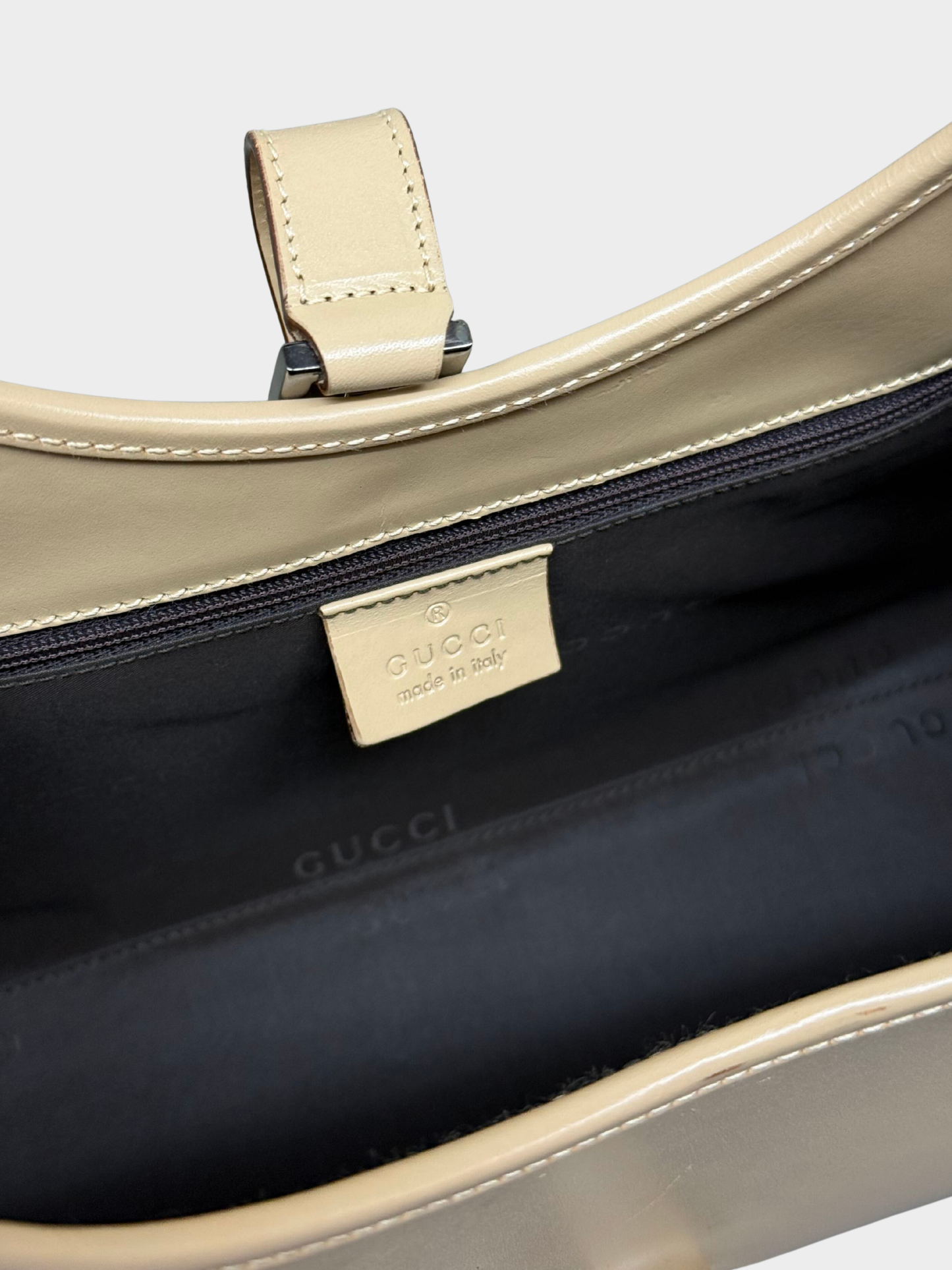 Gucci 2000s Beige Calfskin Jackie O Hobo Bag