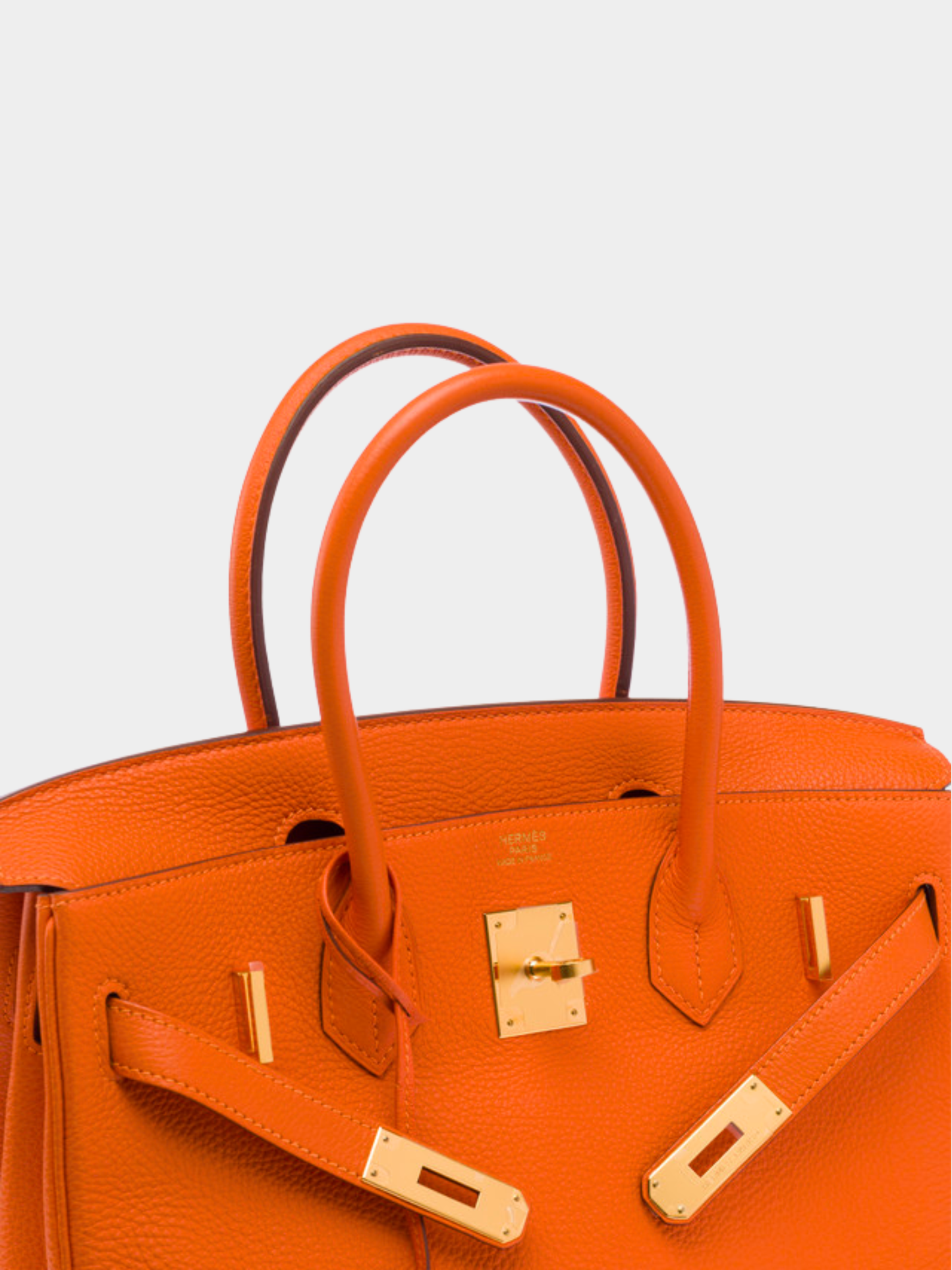 Hermès 2010s Orange Togo Birkin 30 Bag