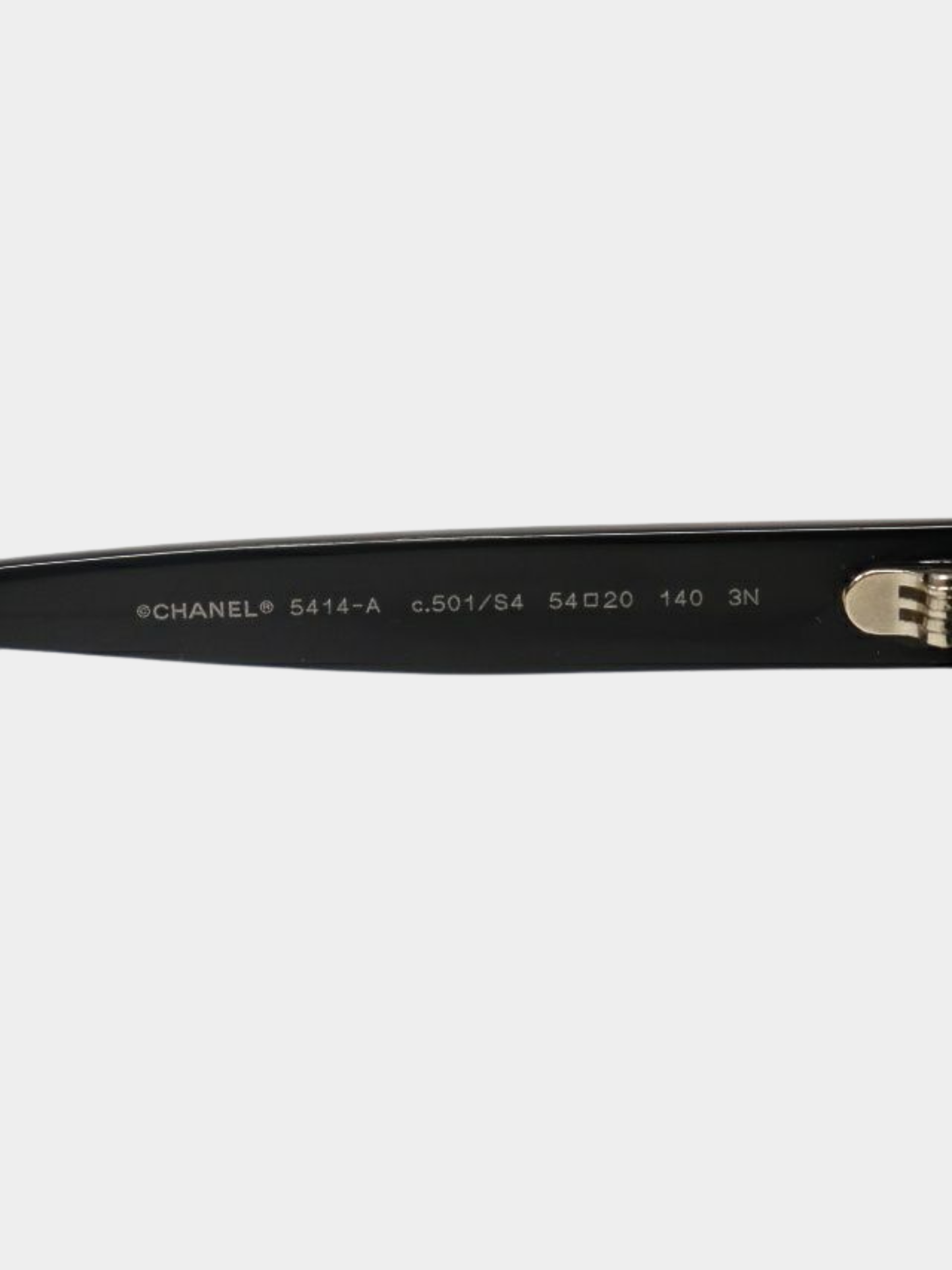 Chanel 2000s Black Plastic Logo Sunglasses