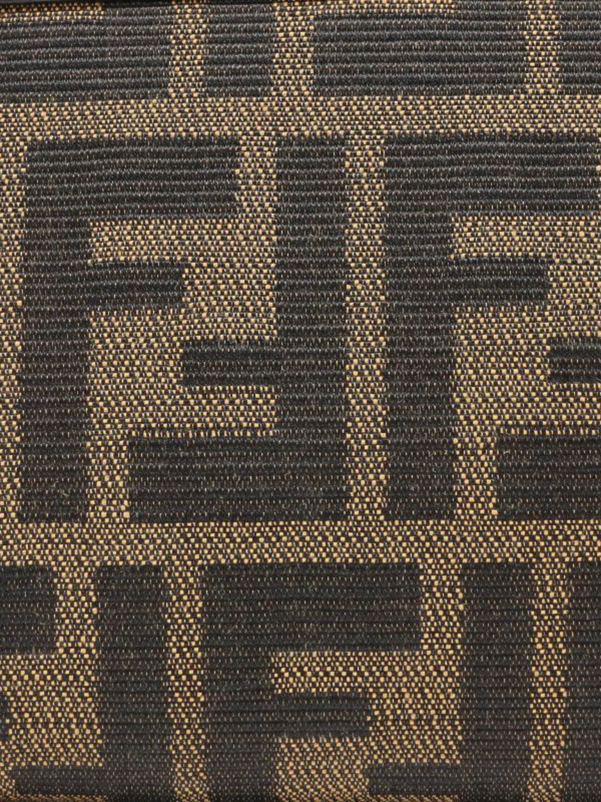 Fendi 2000s Brown Black Canvas Leather Zucca Compact Wallet