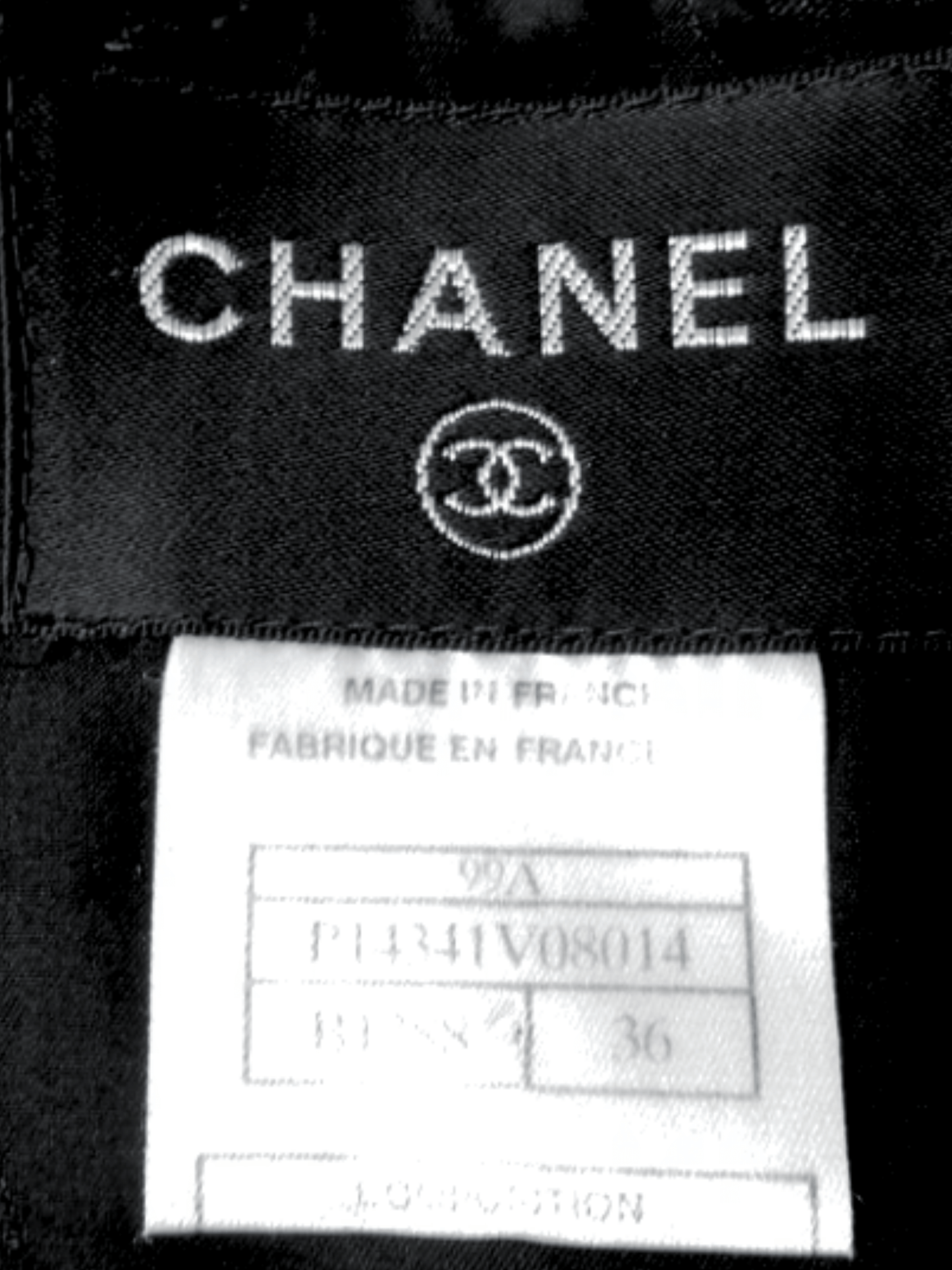 Chanel FW 1999 Cream with Black Tube Midi Dress