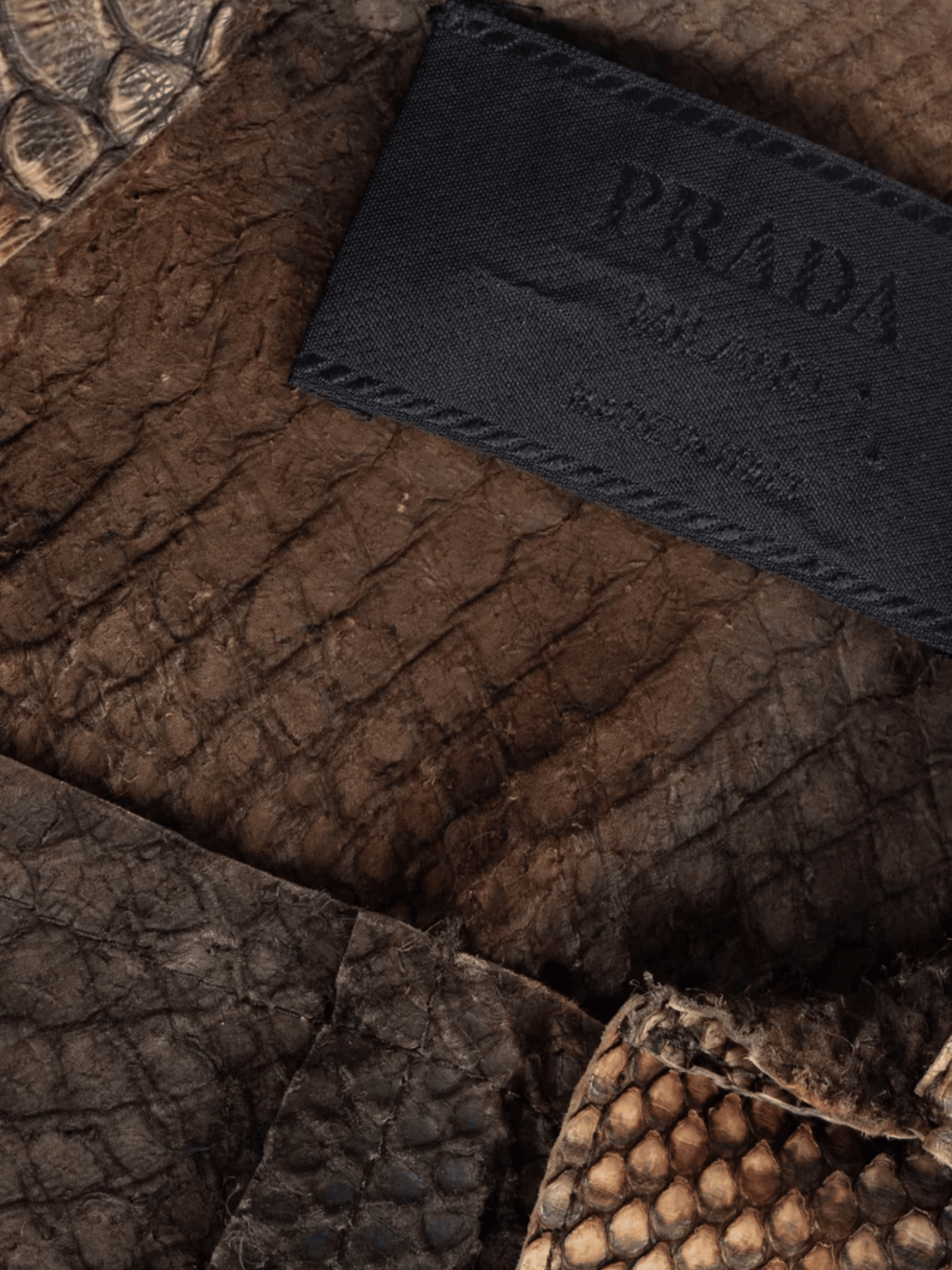Prada SS 2004 Brown Python Cropped Jacket