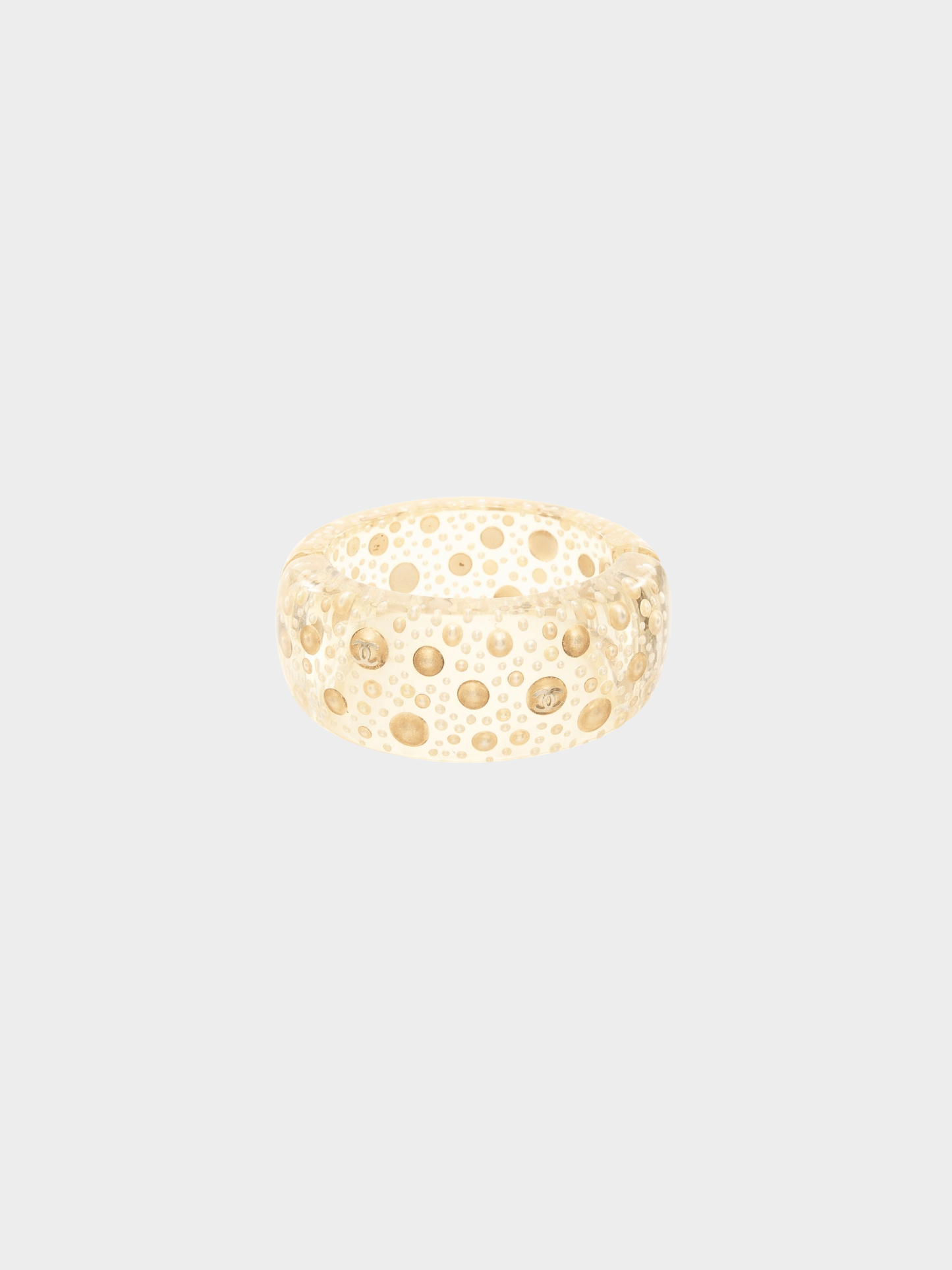 Chanel 1980s Gold CC Detailed Bangle
