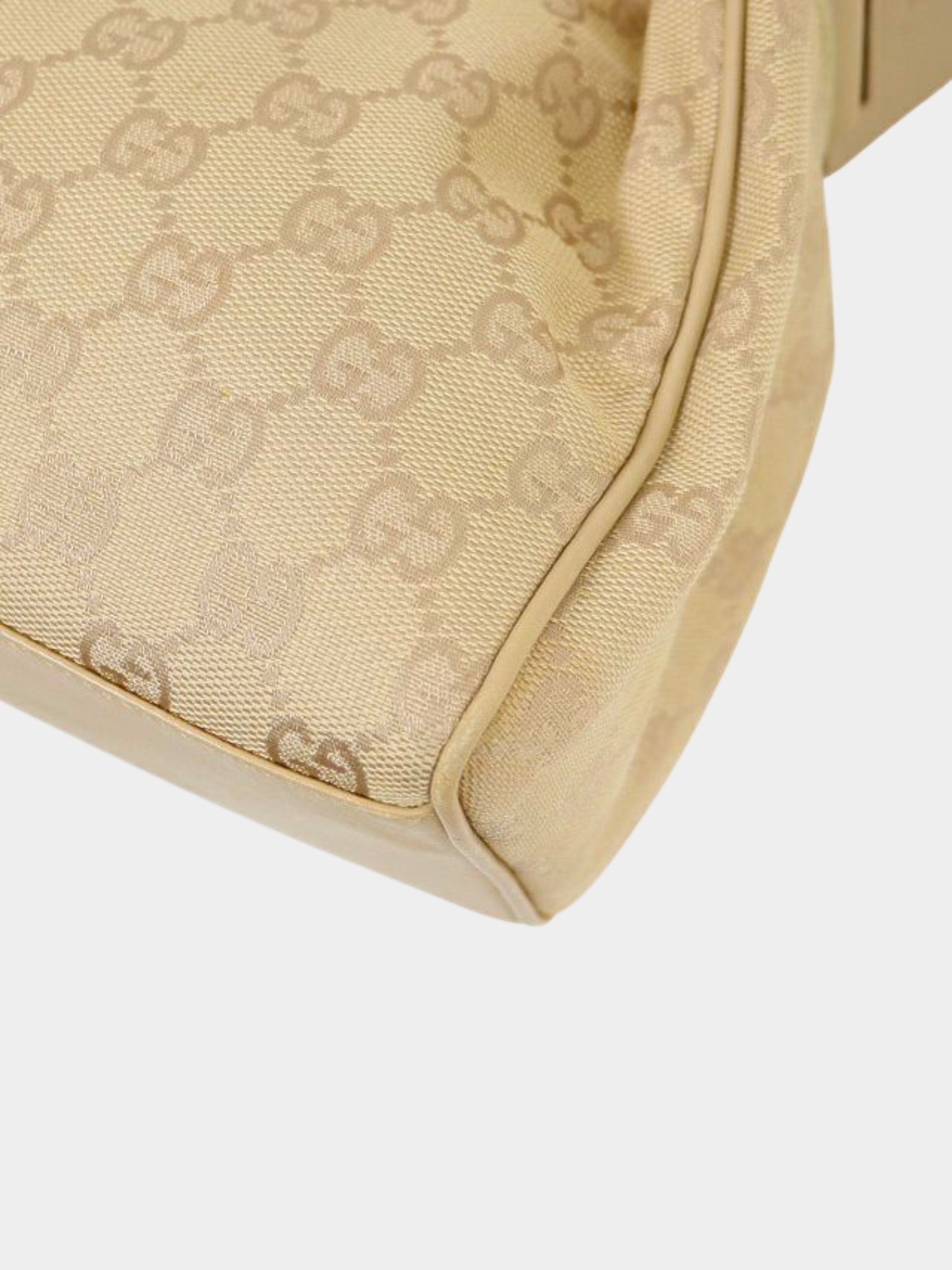 Gucci 2000s Beige GG Canvas One-Shoulder Bag