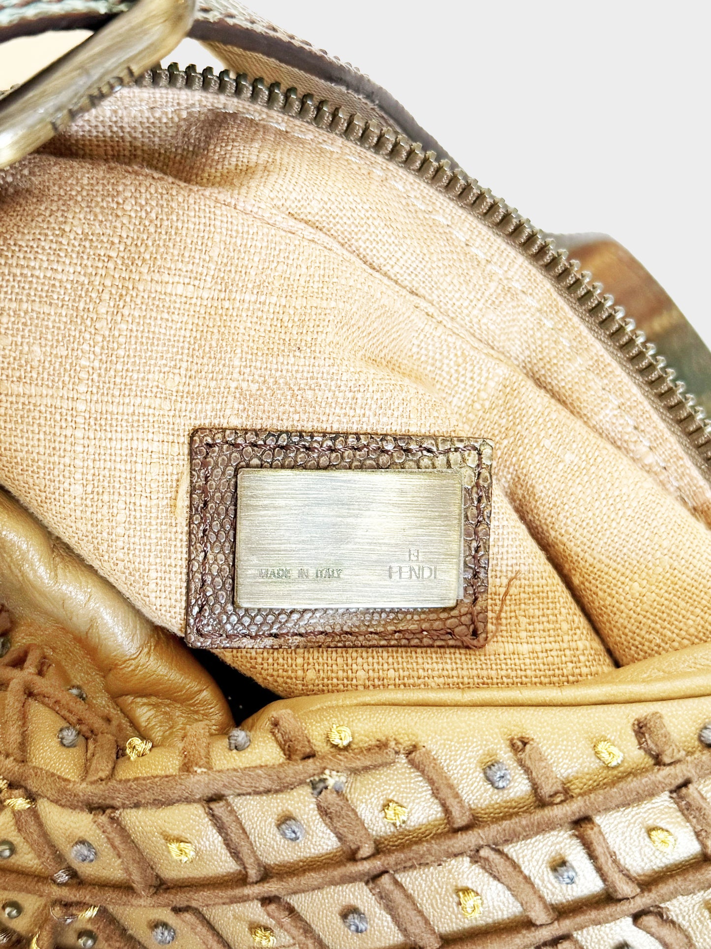 Fendi 2000s Rare Boho-style Fringe Tassel Oyster Bag