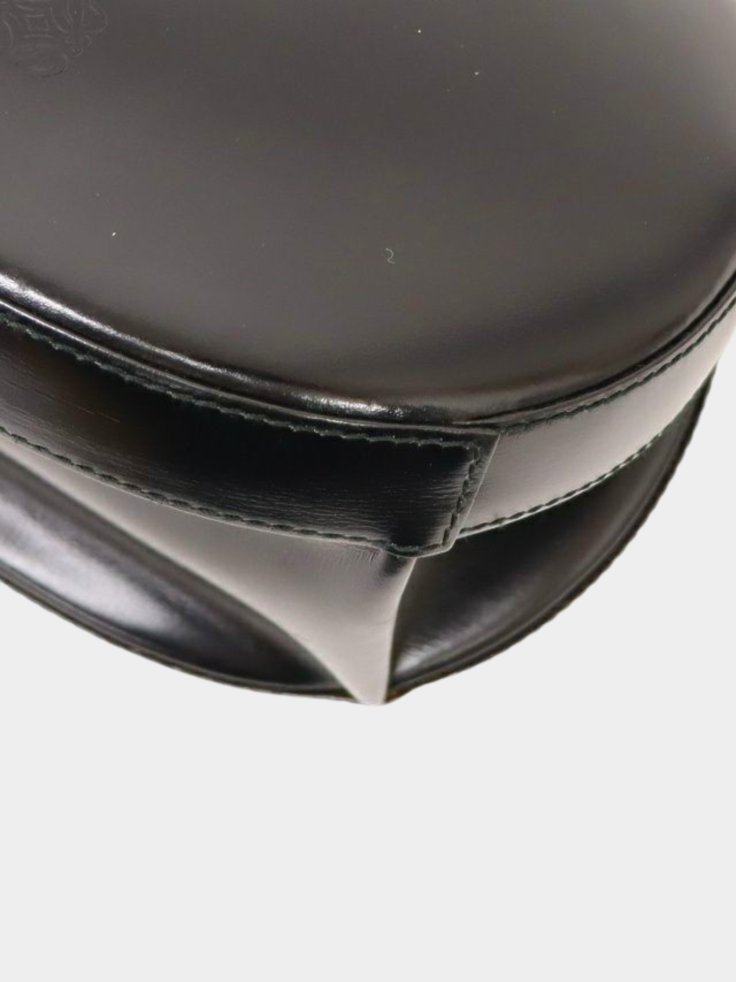 Loewe 2010s Black Calf Leather Anagram Round 2-Way Bag