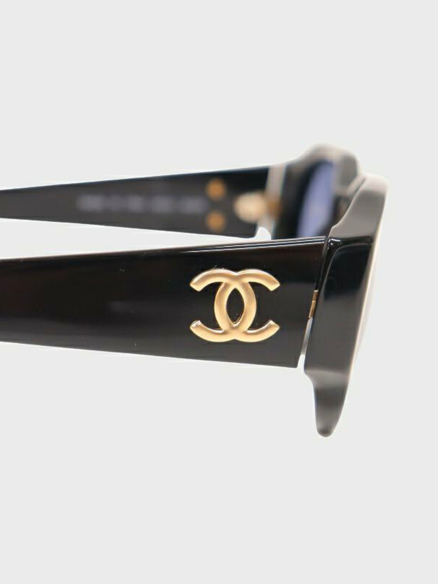 Chanel 2000s Black COCO Sunglasses