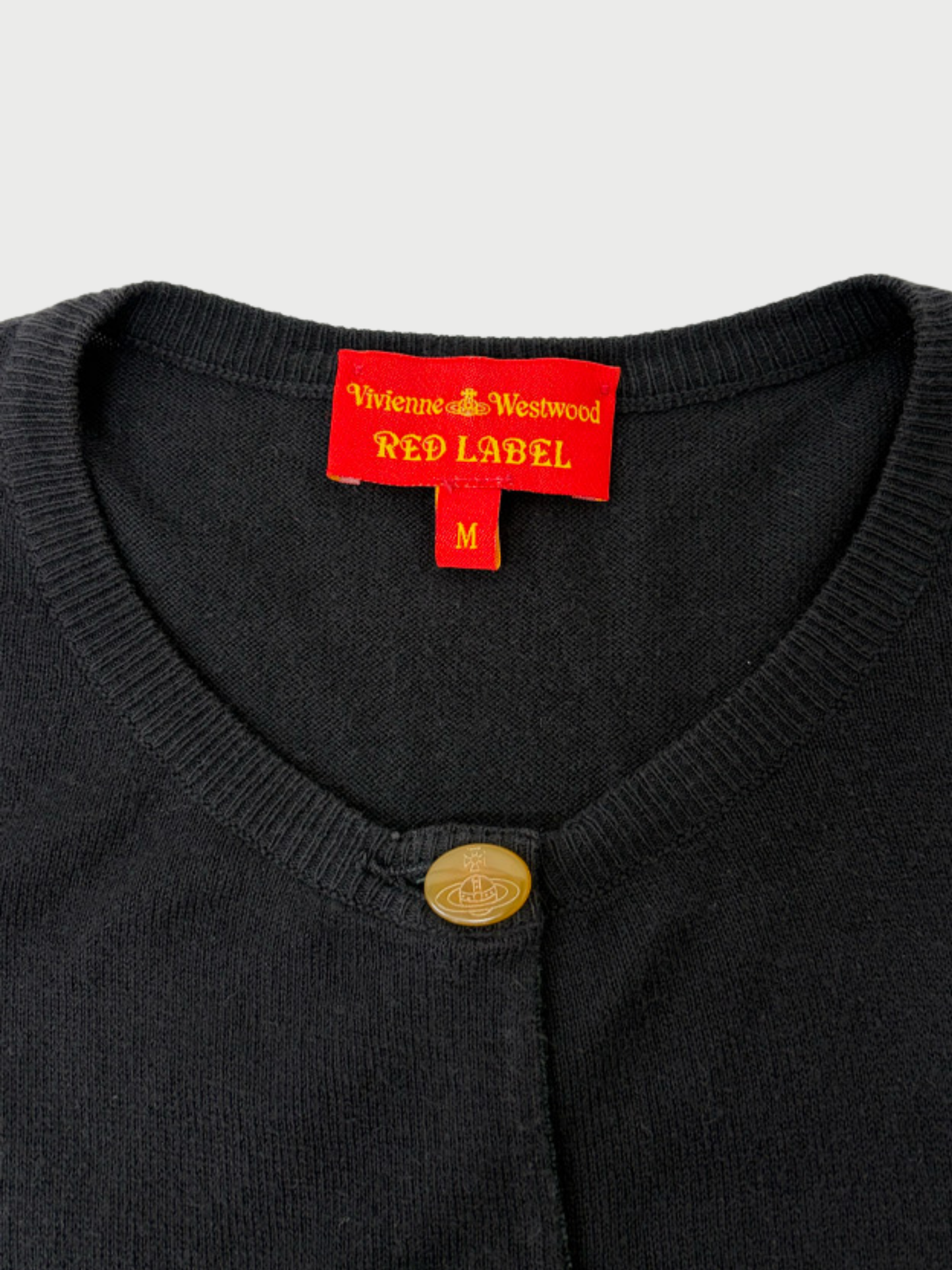 Vivienne Westwood 2000s Black Cotton Knit Cardigan