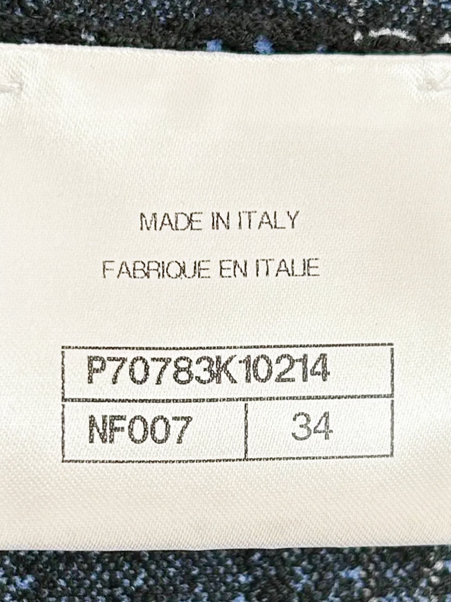Chanel FW 2021 Black and Blue Coco Neige Knitted Zip-up Jacket