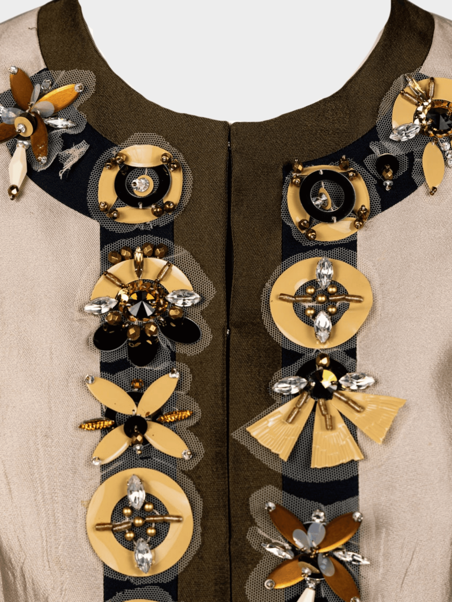 Prada SS 2005 Crystal Appliqué Embellished Wool-Silk Jacket