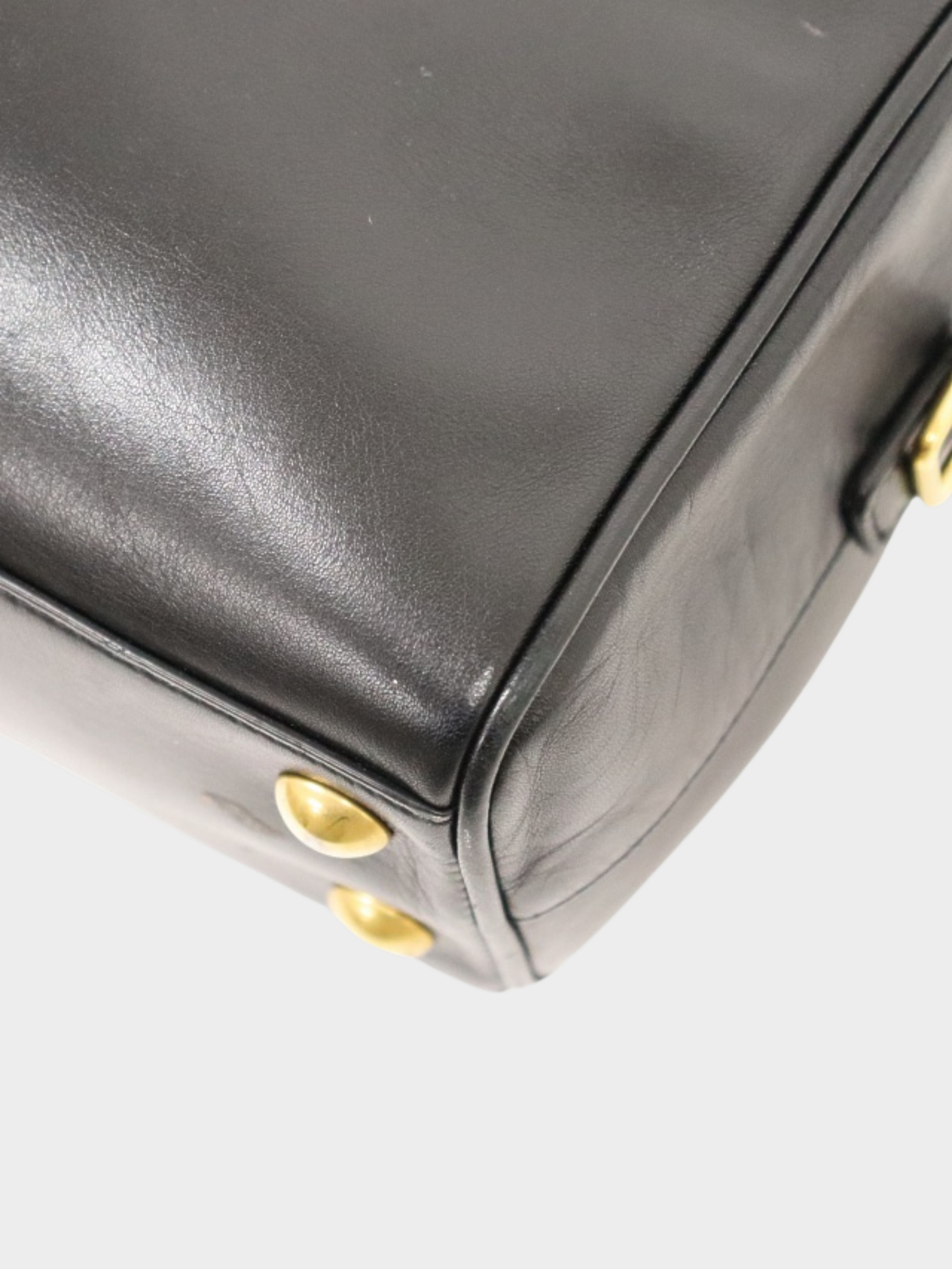 Yves Saint Laurent 2010s Black Leather Baby Duffle Bag
