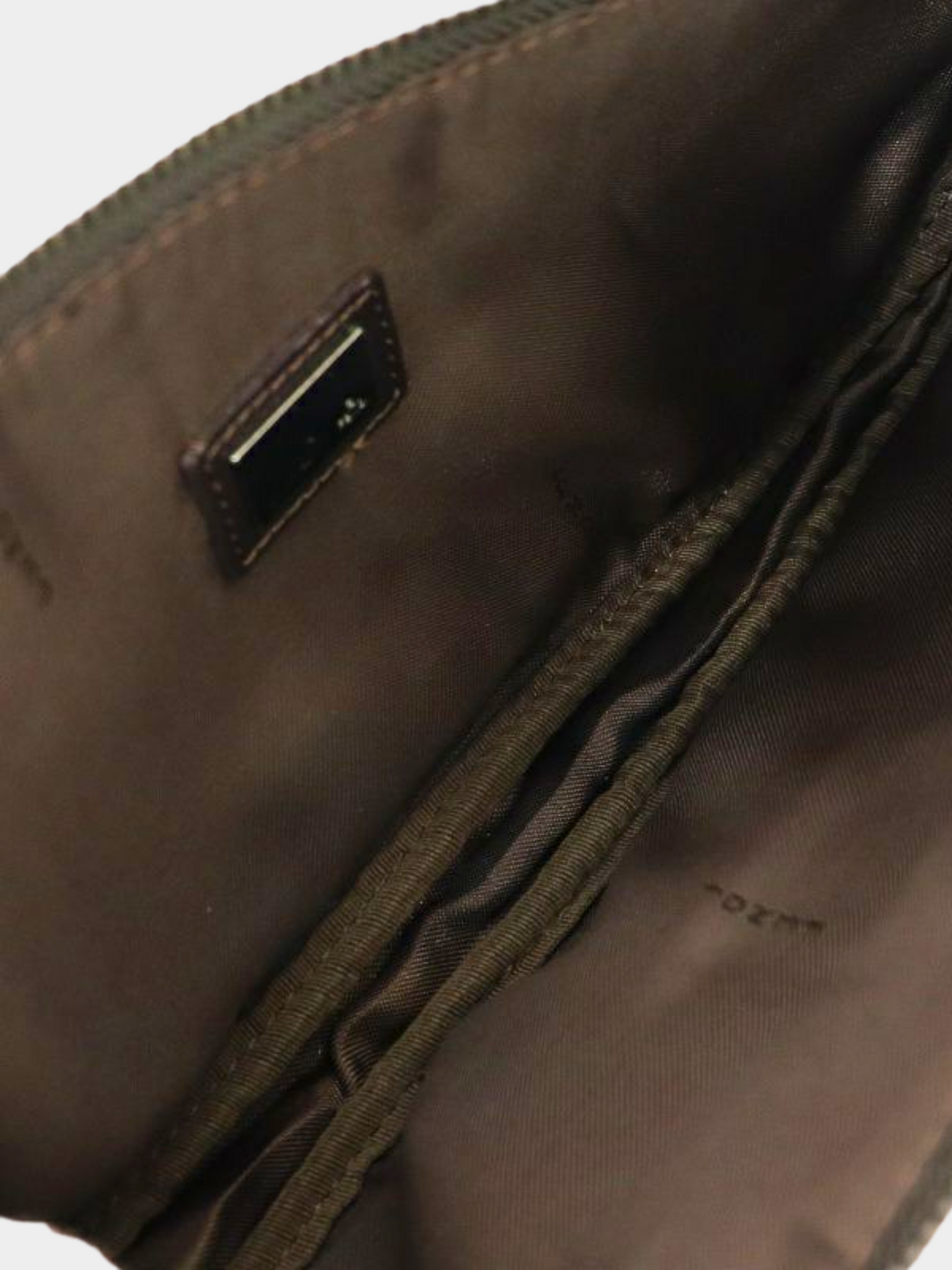 Fendi 1990s Brown Monogram Zucchino Boat Bag