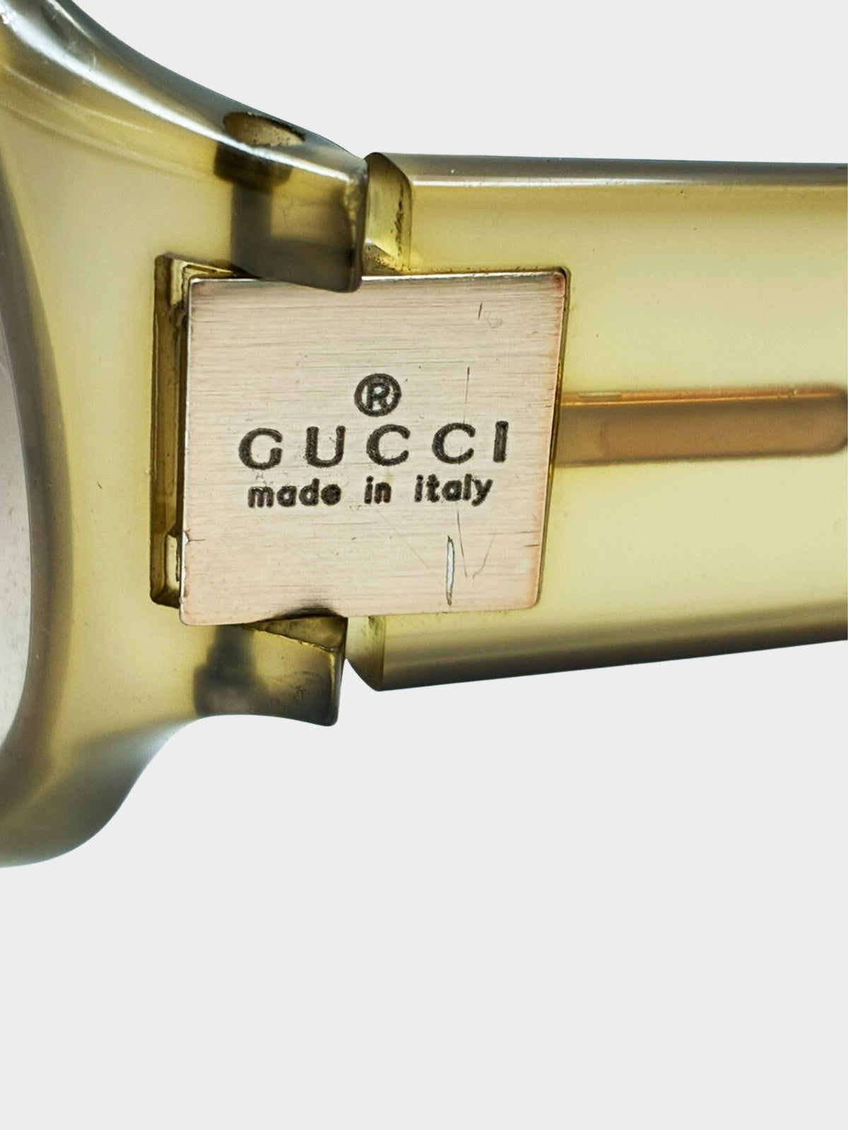 Gucci 2001 Khaki Brown Optyl Acetate Sunglasses
