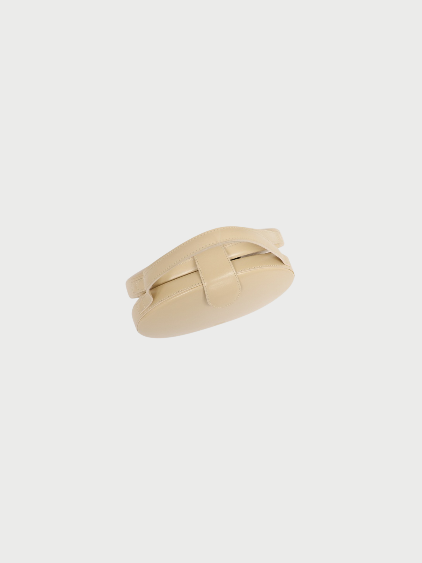Loewe 2000s Ivory Leather Anagram Round Handbag