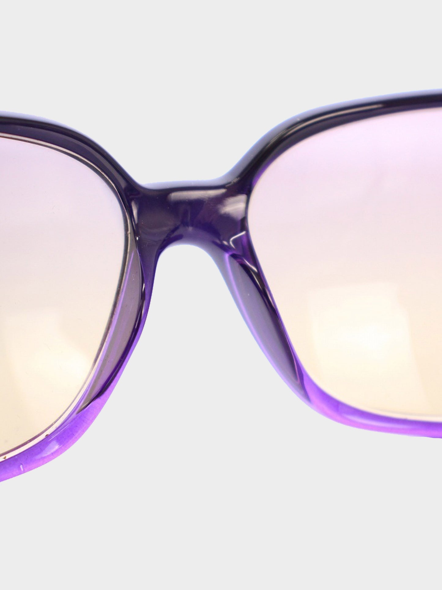 Chanel 2000s Gradient Purple CC Oversized Sunglasses