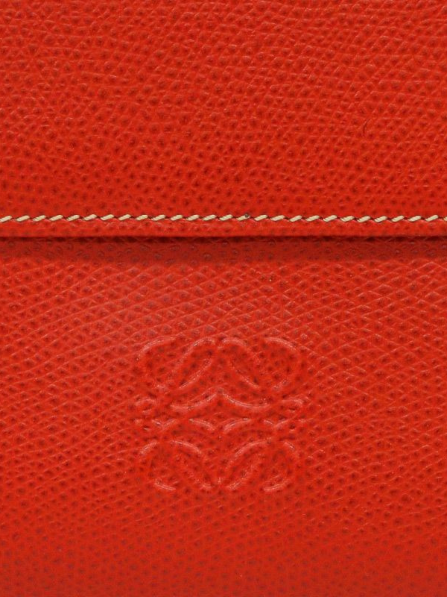 Loewe 2010s Red Anagram Leather Wallet