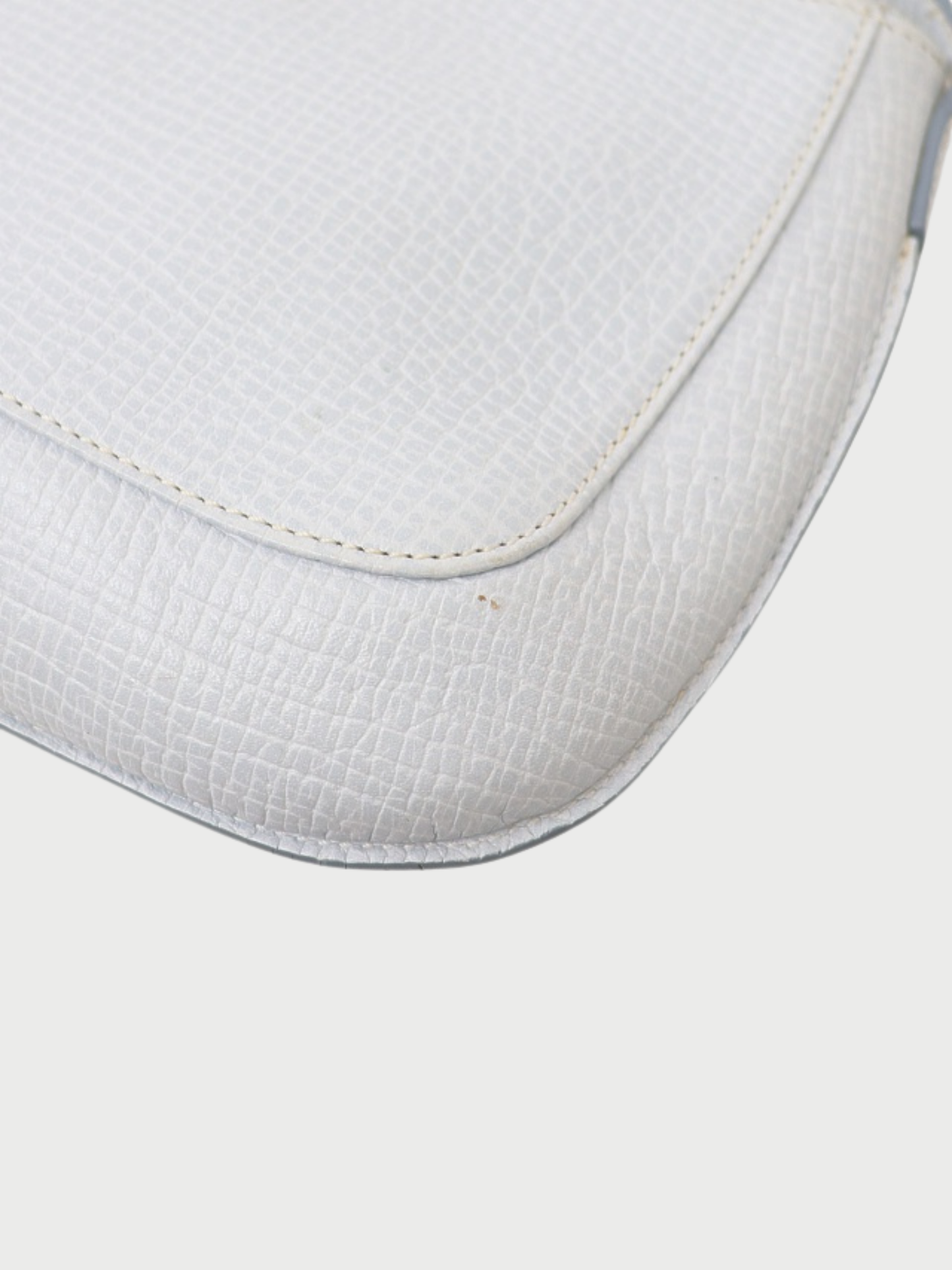 Loewe 2000s Light Blue Leather Logo One-Shoulder Bag